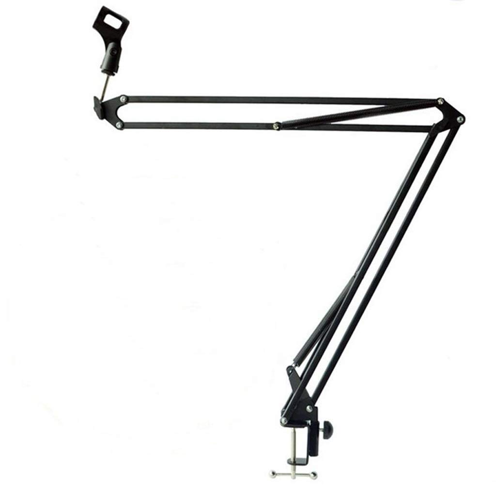 TWDYC Adjustable Desktop Microphone Stand - Scissor Boom Arm with Suspension Mount for Podcasting, Streaming & Recording (Ideal for Home Studio, Gaming & Voice Overs)