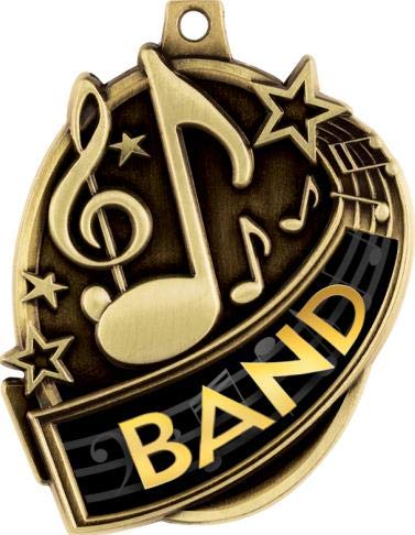 Gold Kudos Music Band Medal - 1st Place Award for Kids | Band Competitions & School Events