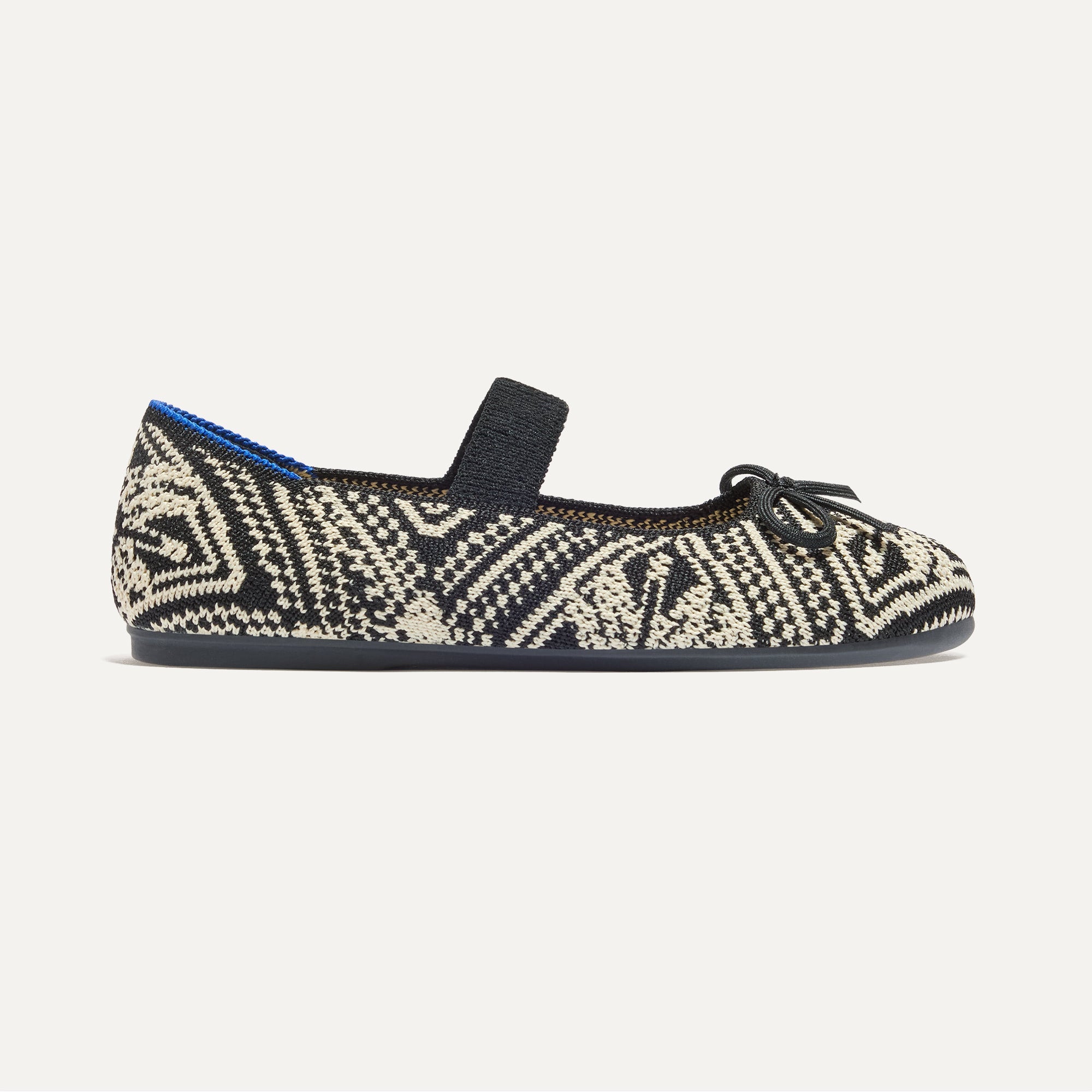 **Black Mosaic Kids Bow Mary Jane Shoes - Elegant & Comfortable Flats for Girls, Perfect for School, Parties & Special Occasions**