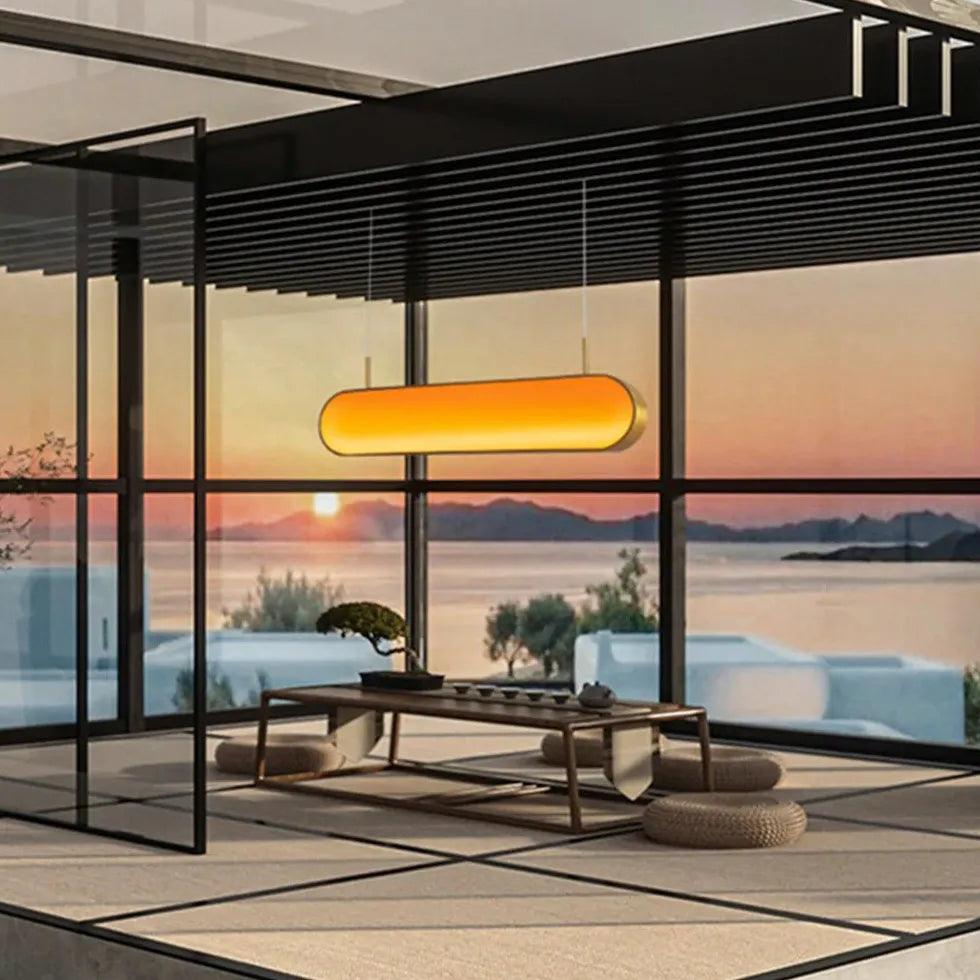 Modern Round LED Pendant Light Fixture - Dimmable Hanging Ceiling Lamp for Kitchen Island, Dining Room & Bedroom Lighting