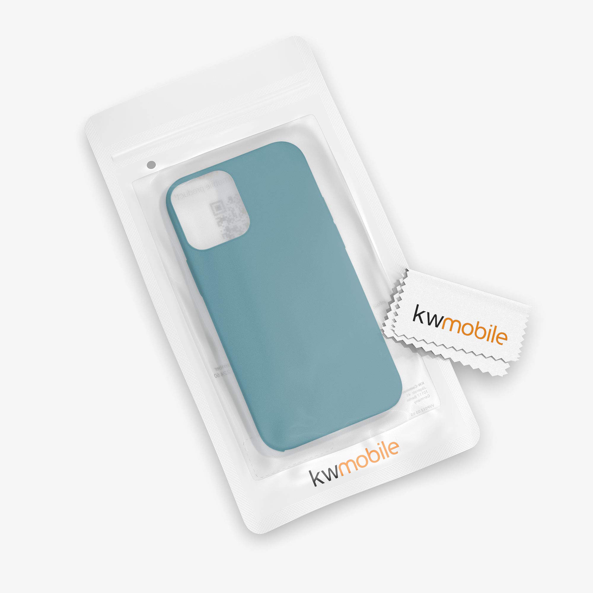 kwmobile Premium TPU Silicone Case for Apple iPhone 12 & iPhone 12 Pro - Soft Protective Phone Cover in Arctic Night Color - Perfect for Everyday Use, Work & Travel Protection