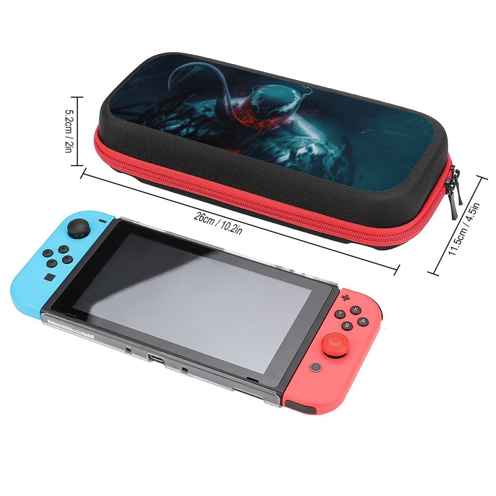 Bopanku Switch Carrying Case for Nintendo Switch & Switch OLED - Protective Travel Case with Storage for Console, Joy-Cons & Accessories - Perfect for Gaming on the Go, Travel & Daily Commute