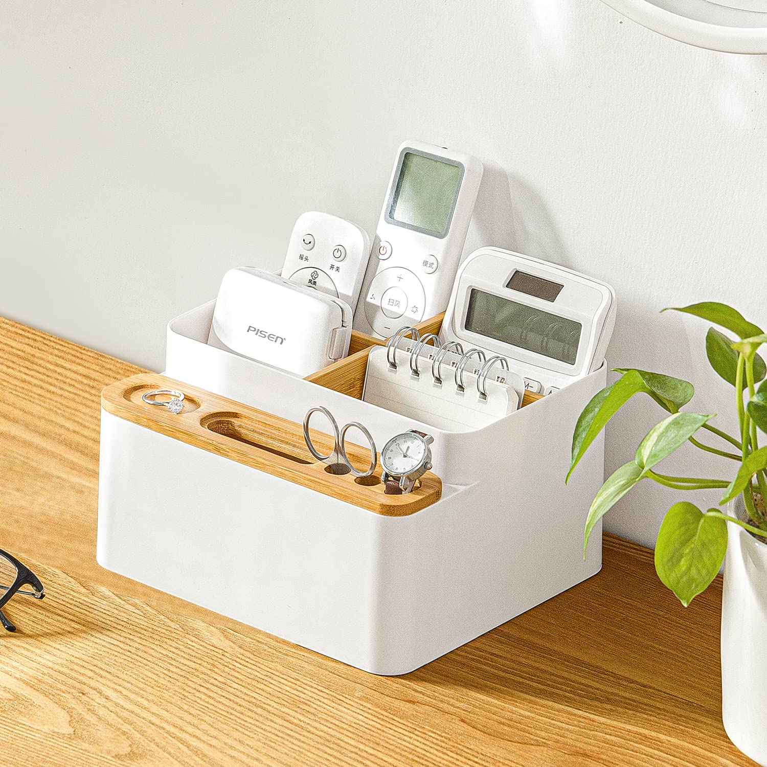 MORNITE 3-Tier Desktop Organizer Drawer - Remote Control Holder, Makeup Caddy, Office Supplies Storage for Home & Office - Perfect for Countertop, Desk, Vanity & Craft Room Organization