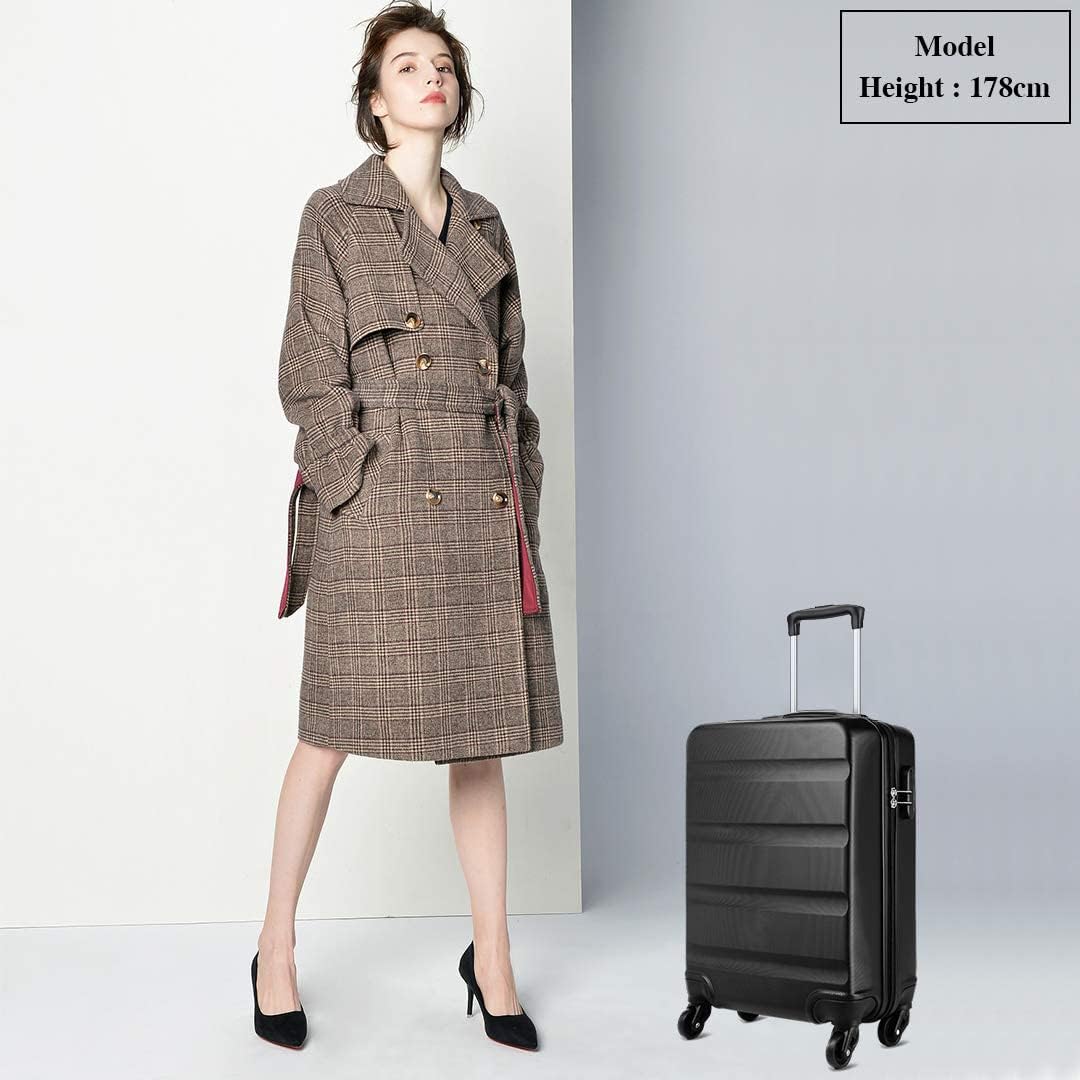 Durable ABS Suitcase with 4 Spinner Wheels & TSA Lock - Lightweight Luggage for Travel, Business Trips & Vacations