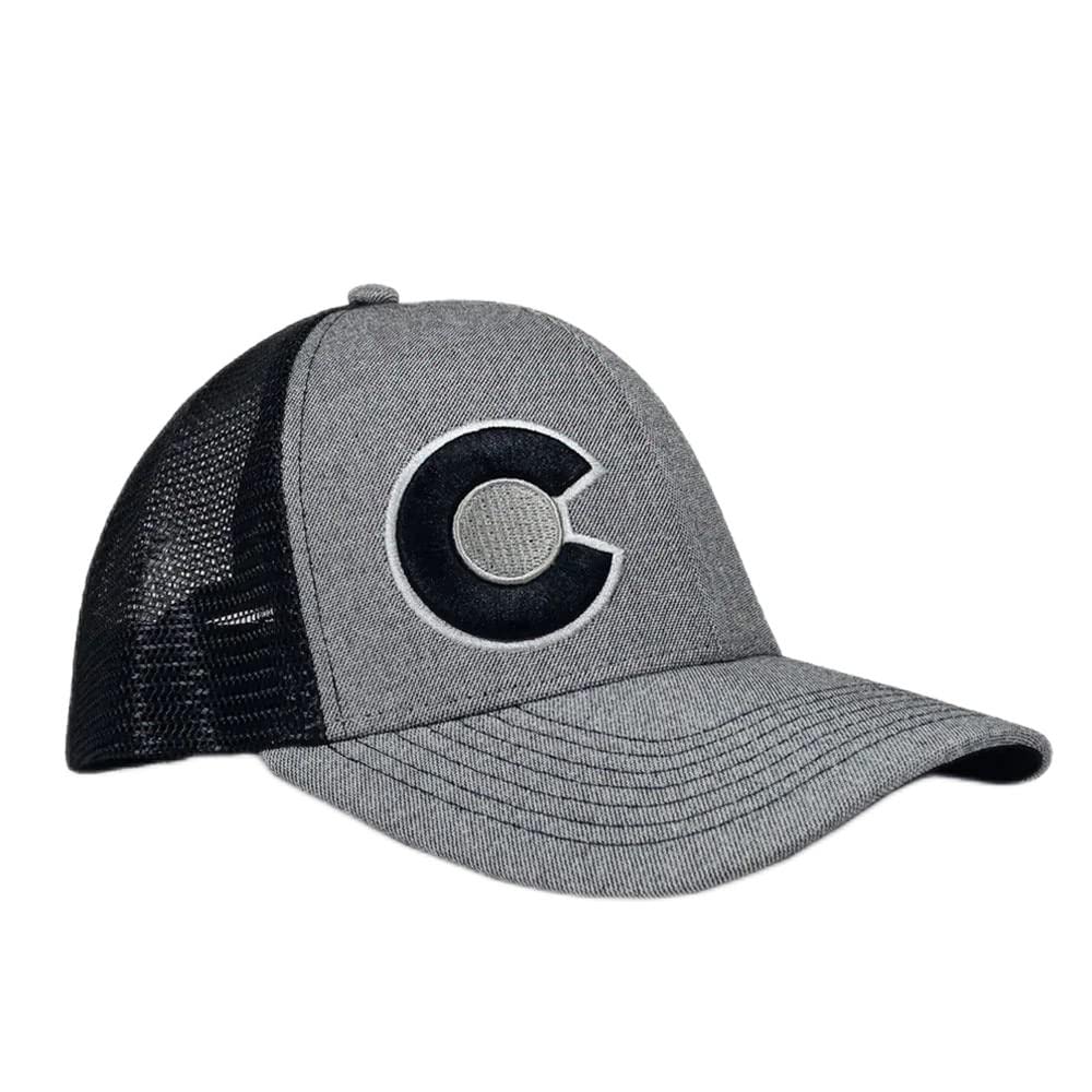 YoColorado Trucker Hat - Adjustable Mesh Back Baseball Cap for Men & Women - Stylish Outdoor Sun Protection for Hiking, Camping, and Road Trips