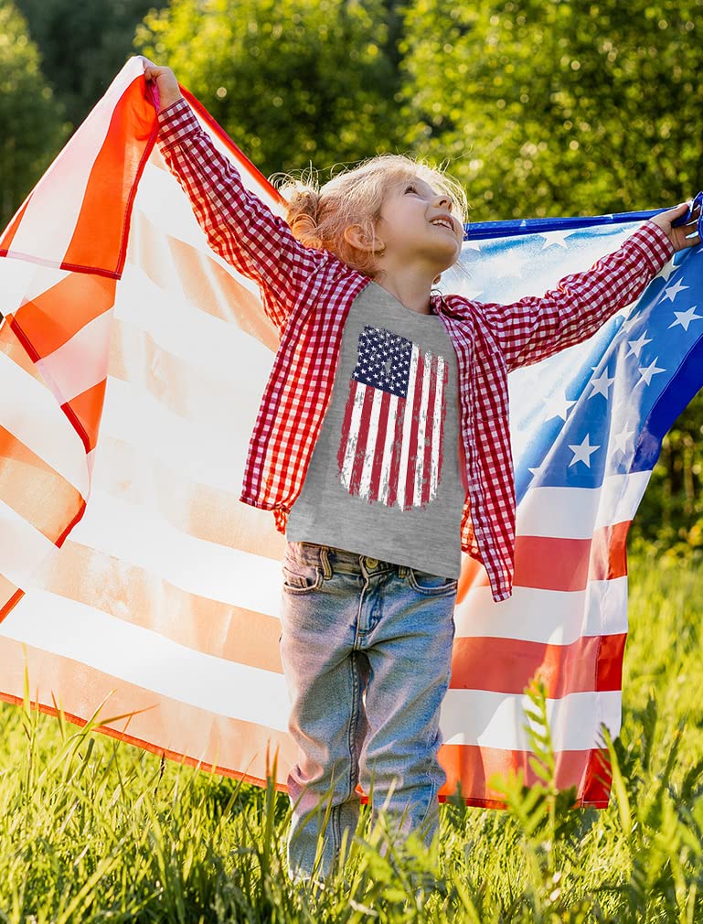 Patriotic USA Flag T-Shirt for Boys - Red White Blue American Memorial Day & 4th of July Kids Shirt - Perfect for Toddler Celebrations, Independence Day Parades, and Family BBQs