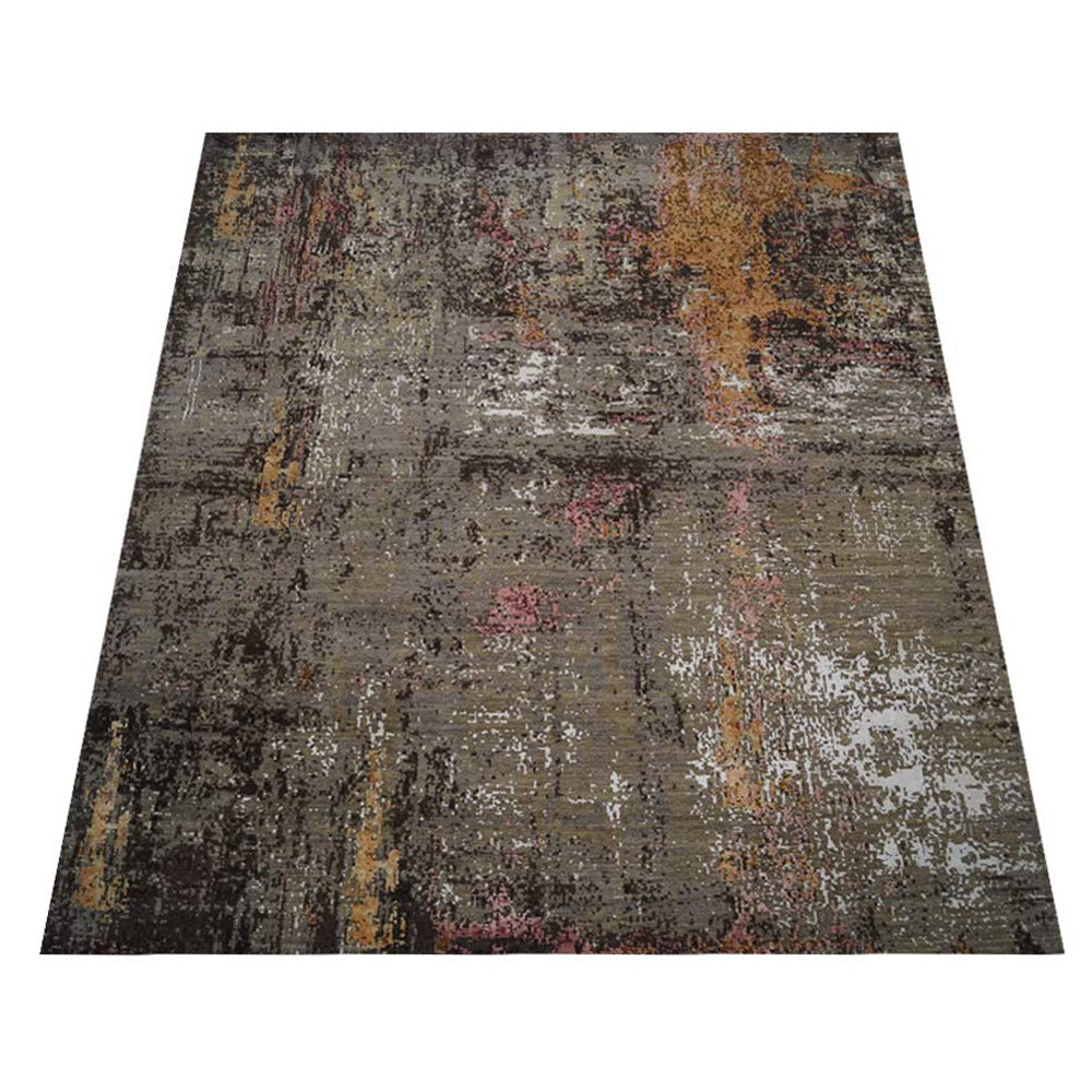 Handmade Persian Ripple Design Wool Rug - Traditional Oriental Area Carpet for Living Room, Bedroom & Home Decor