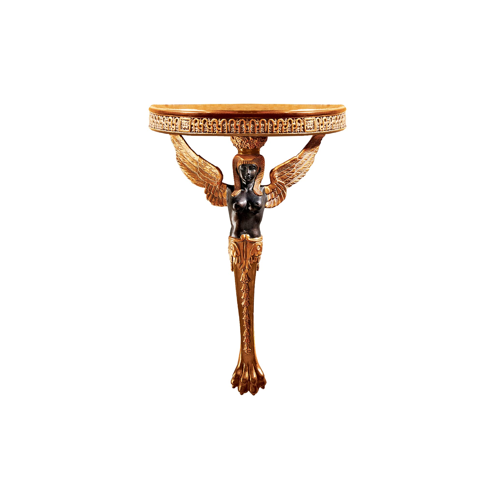 Design Toscano Egyptian Winged Caryatid Wall Shelf - 13 Inch Handcrafted Decor Shelf for Living Room, Bedroom, or Office Display