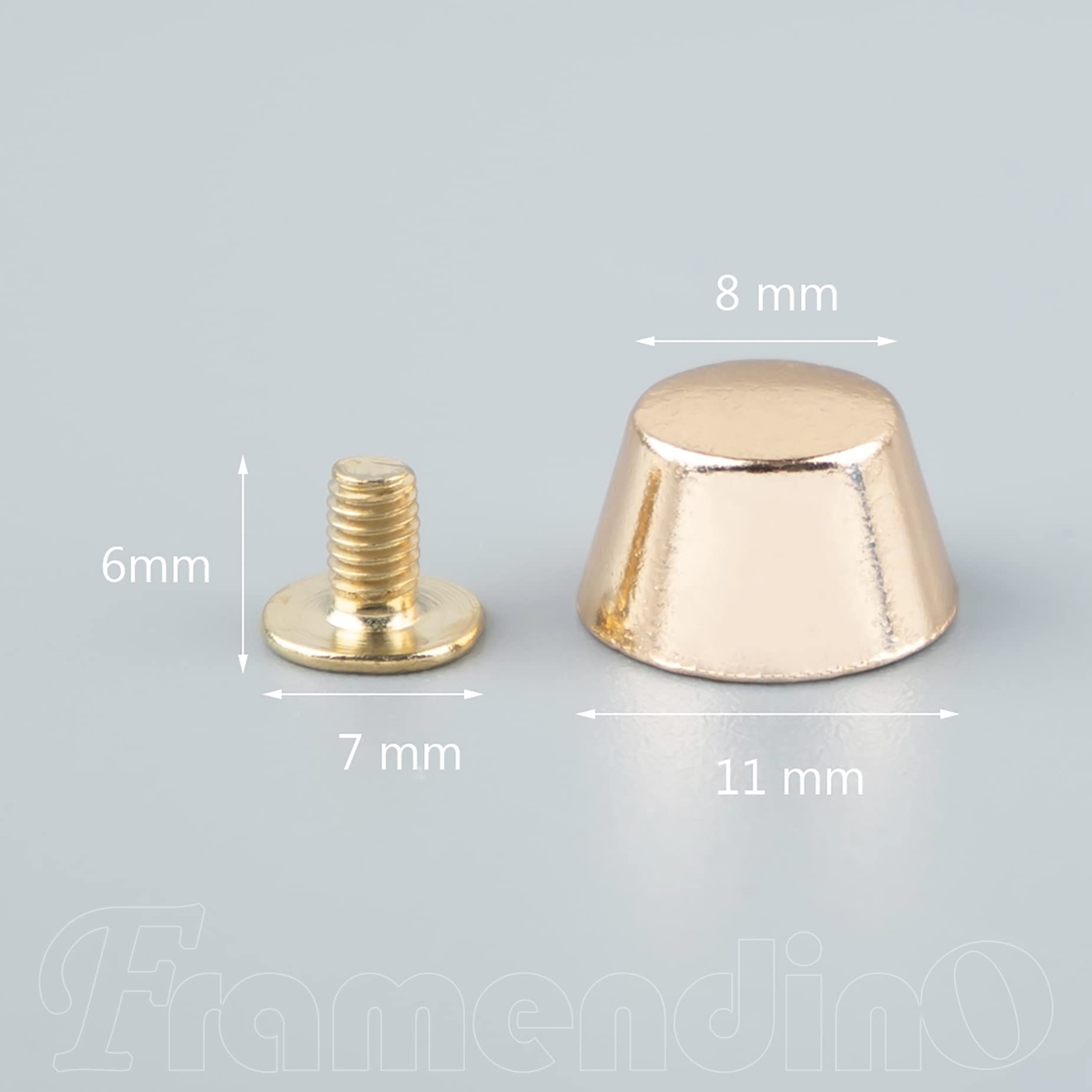 30 Pack Gold Rivets Studs Screw Back Purse Feet - Handbag Nail Head Studs for Leathercraft, DIY Leather Bag Repair & Crafting - Perfect for Handbags, Purses, Jackets & DIY Leather Projects