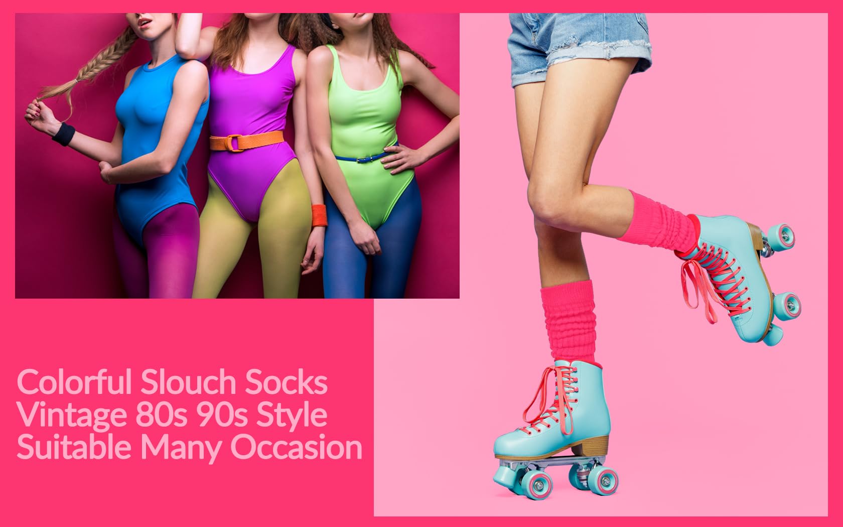 Benefeet Women's & Girls' Long Knit Knee High Boot Socks - 80s 90s Retro Slouch Scrunch Style for Winter & Fall Fashion - Perfect for Boots, Leg Warmers, and Casual Outfits