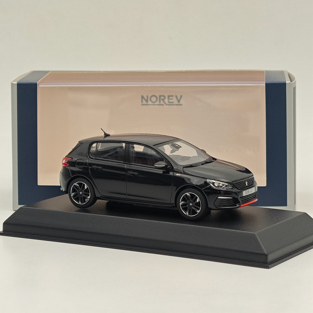 1/43 Scale Norev Peugeot 308 GTi Sport Version Black Diecast Model Car - Collectible Miniature Vehicle for Display, Gift, and Racing Enthusiasts