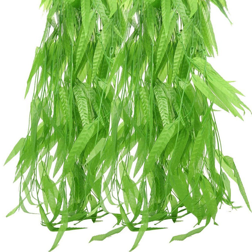 50 PCS 376 Feet Artificial Flower Greenery Wicker Rattan Vine - Fake Foliage Leaf Garland for Home Garden Wedding Party Decorations