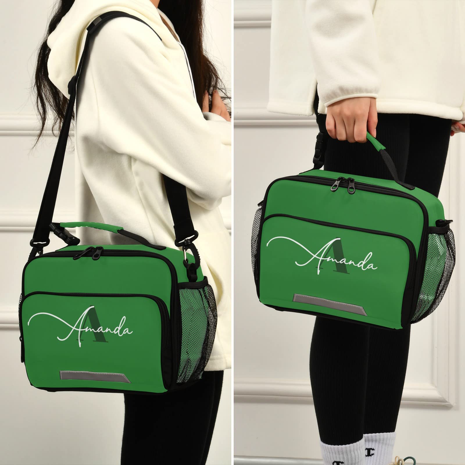 Eco-Friendly Insulated Lunch Bag with Adjustable Shoulder Strap - Lightweight Thermal Lunch Box for Women, Students, Office & School - Perfect for Work, Picnic, Hiking and Outdoor Activities