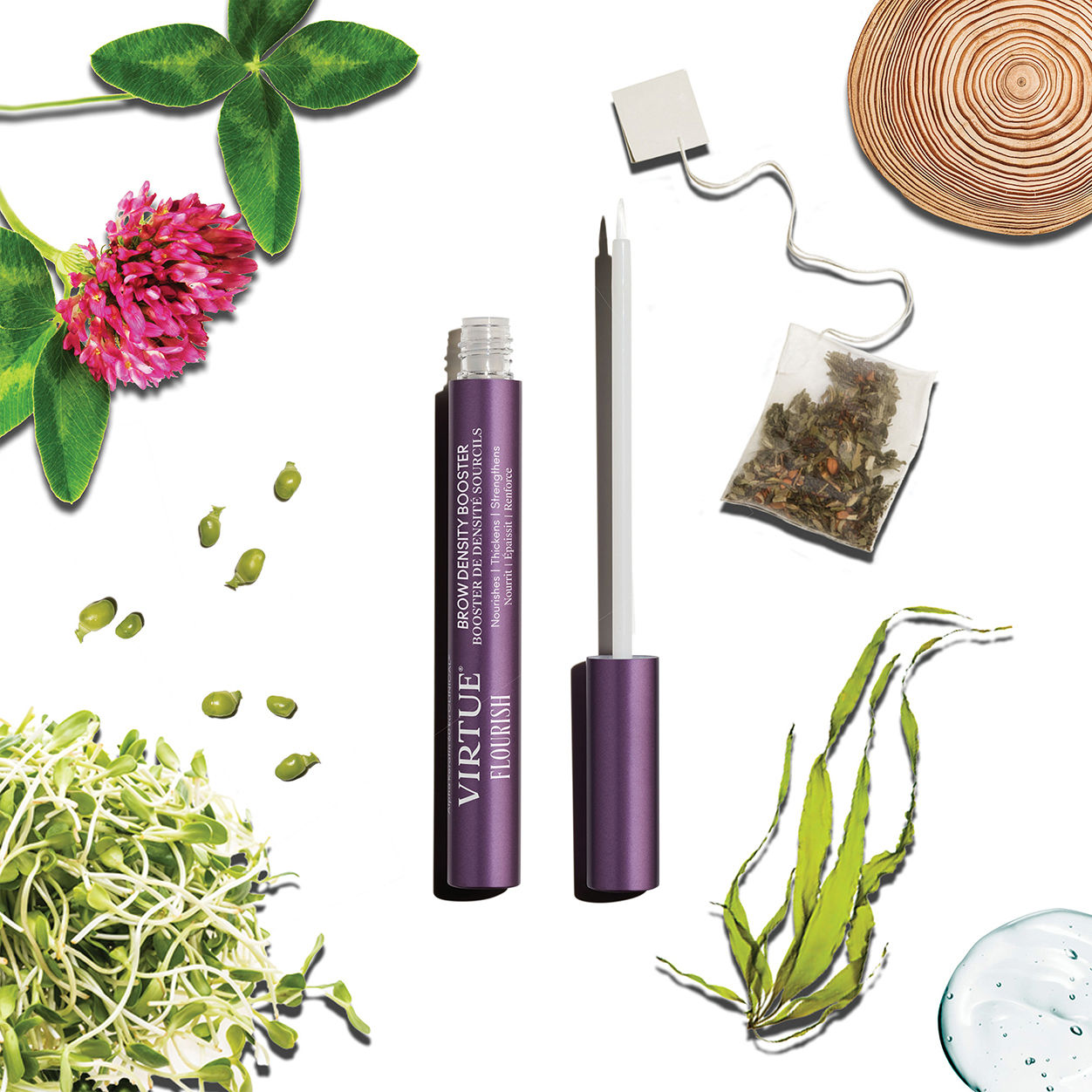 Flourish Brow Density Booster - Natural Eyebrow Growth Serum for Thicker, Fuller Brows | Perfect for Sparse Brows & Daily Eyebrow Care Routine