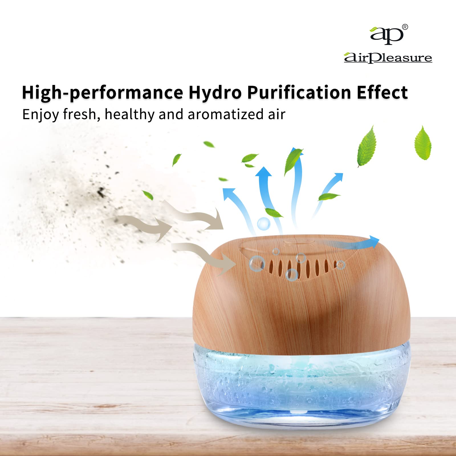 2-Pack Water-Based Air Purifier & Humidifier with 7-Color LED Mood Light - Odor Eliminator for Home, Bedroom, Office | Improves Air Quality & Creates Relaxing Atmosphere