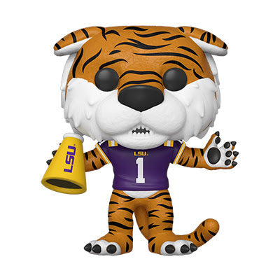 LSU Mike the Tiger Pop! Vinyl Figure - Home Purple Jersey (Exclusive Collectible) | Perfect for LSU Fans, College Room Decor & Sports Memorabilia Collections