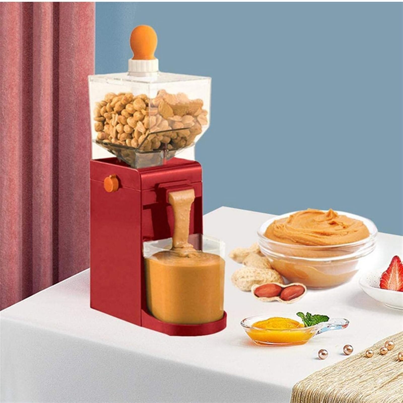 Electric Peanut Butter Maker Machine - Large Capacity Nut Grinder for Almonds, Hazelnuts, Coffee & Cereals - Anti-Slip Base - Perfect for Home Kitchens, Bakeries & Healthy Snack Preparation