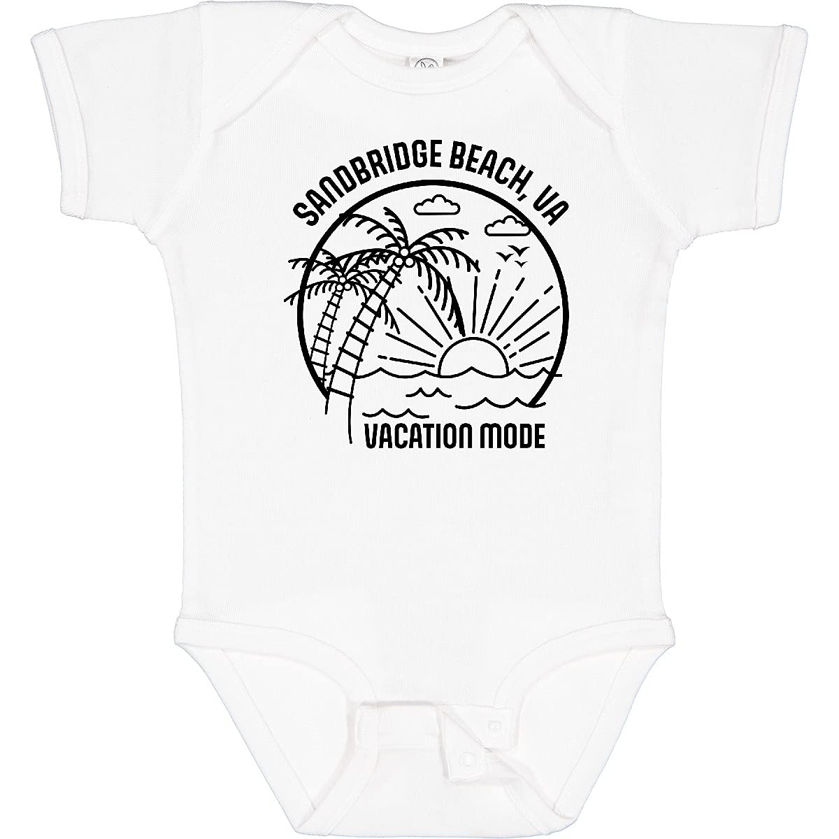 Inktastic Summer Vacation Mode Sandbridge Beach Virginia Baby Bodysuit - Cute Infant Onesie for Beach Trips, Family Vacations & Summer Outfits