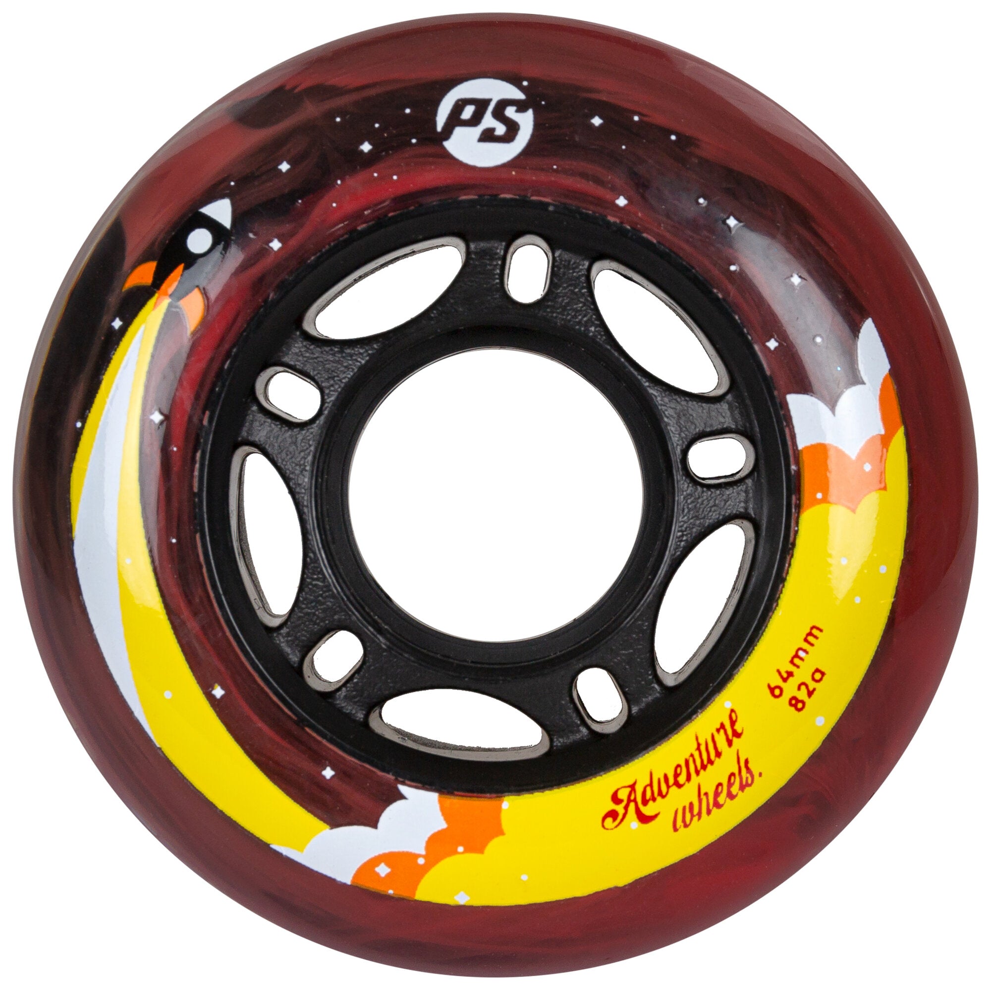 Adventure 64/82A 4-Pack Skateboard Wheels - High Performance for Street & Park Skating | Perfect for Cruising, Tricks & Smooth Rides