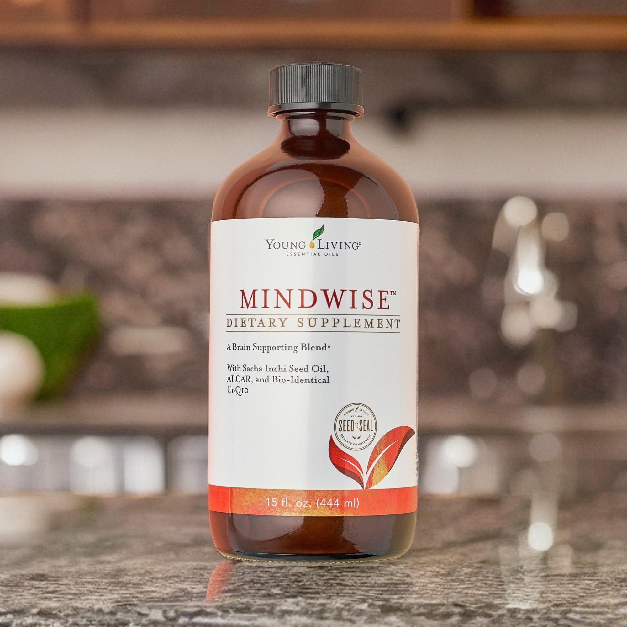 Young Living MindWise 15 oz Dietary Supplement - Essential Oil for Cognitive Support & Heart Health with Vitamin D3, CoQ10, ALCR & GPC | Brain Booster for Focus, Memory & Mental Clarity | Perfect for Students, Professionals & Seniors