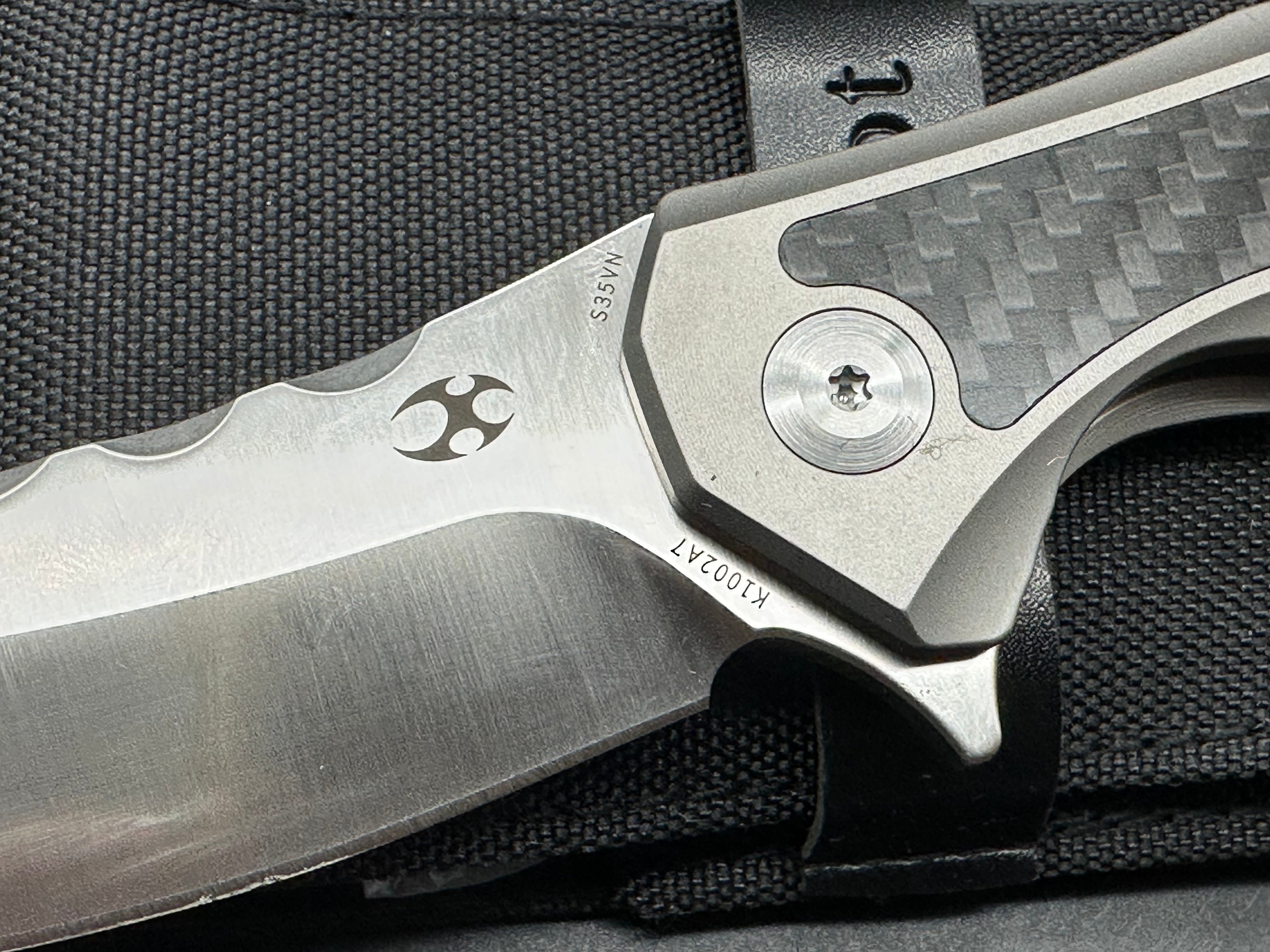 Kansept Spirit EDC Pocket Knife - S35VN Stainless Steel Blade with Carbon Fiber Handle Insert - Perfect for Outdoor, Camping, and Everyday Carry
