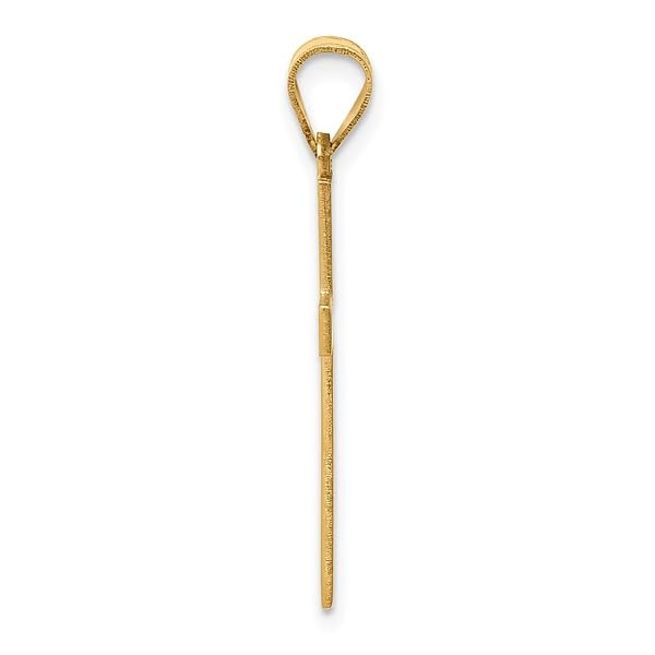 14K Solid Yellow Gold Florentine Latin Mexican Holy Cross Necklace - Religious Jesus Christ Charm Pendant for Women & Men - Perfect for Baptism, First Communion, Confirmation & Daily Wear
