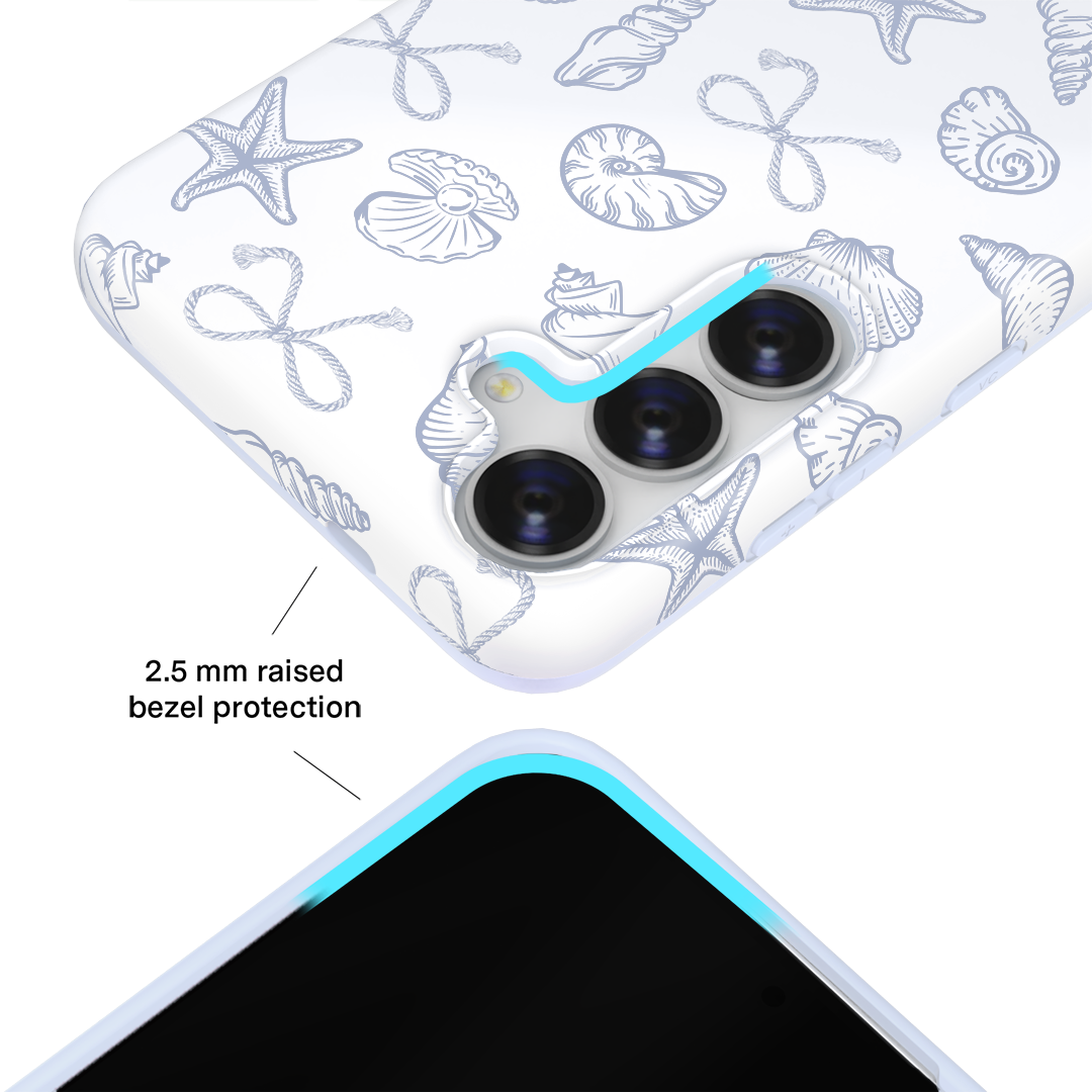Stylish Coastal Seashells Samsung Phone Case - Durable Protective Cover for Samsung Galaxy [Model] - Perfect for Beach Vacations, Summer Outfits & Boho Decor