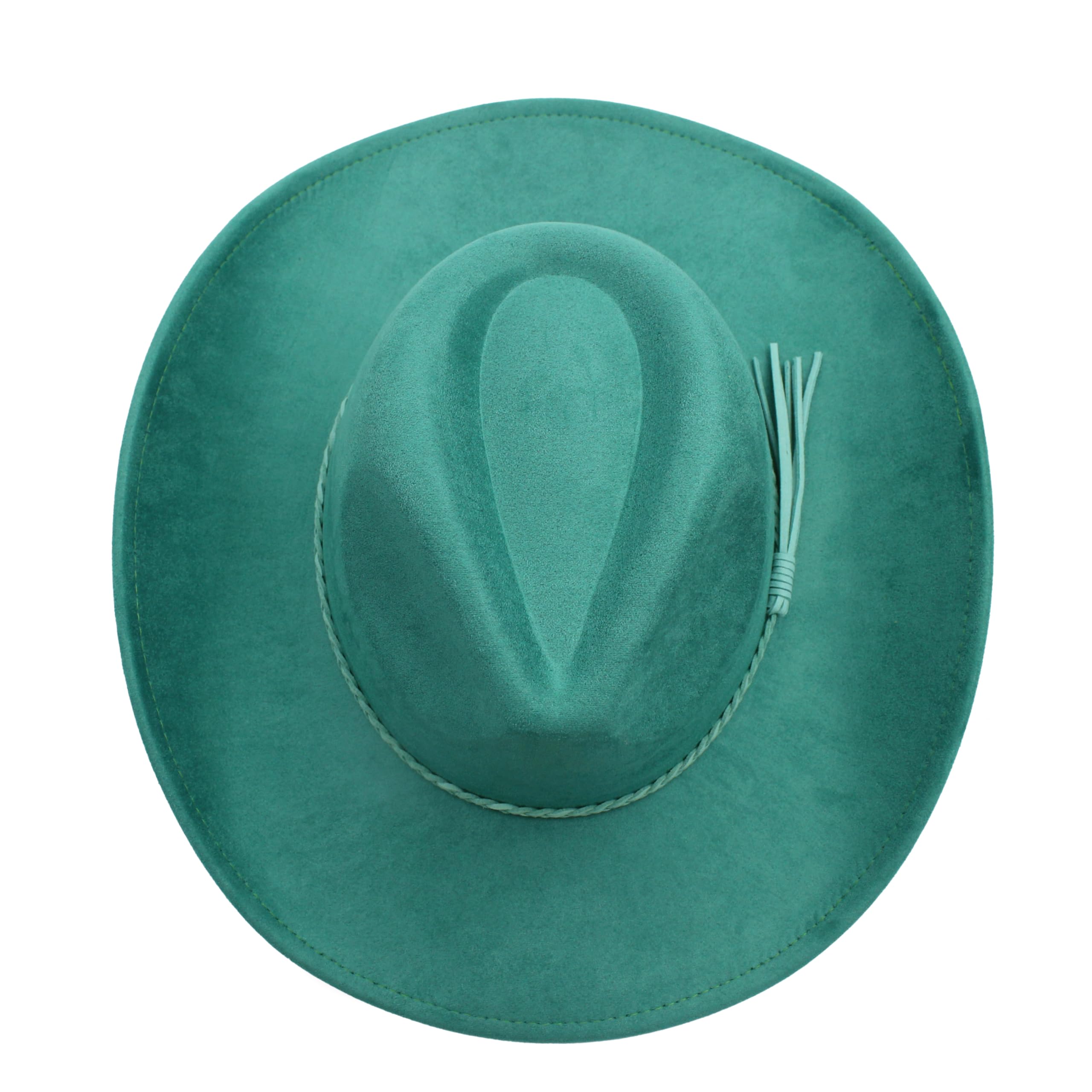 Stylish Western Cowboy Hat for Women & Men - Classic Wide Brim Suede Fedora Hat with Adjustable Buckle Belt | Perfect for Rodeo, Country Music Festivals & Outdoor Adventures