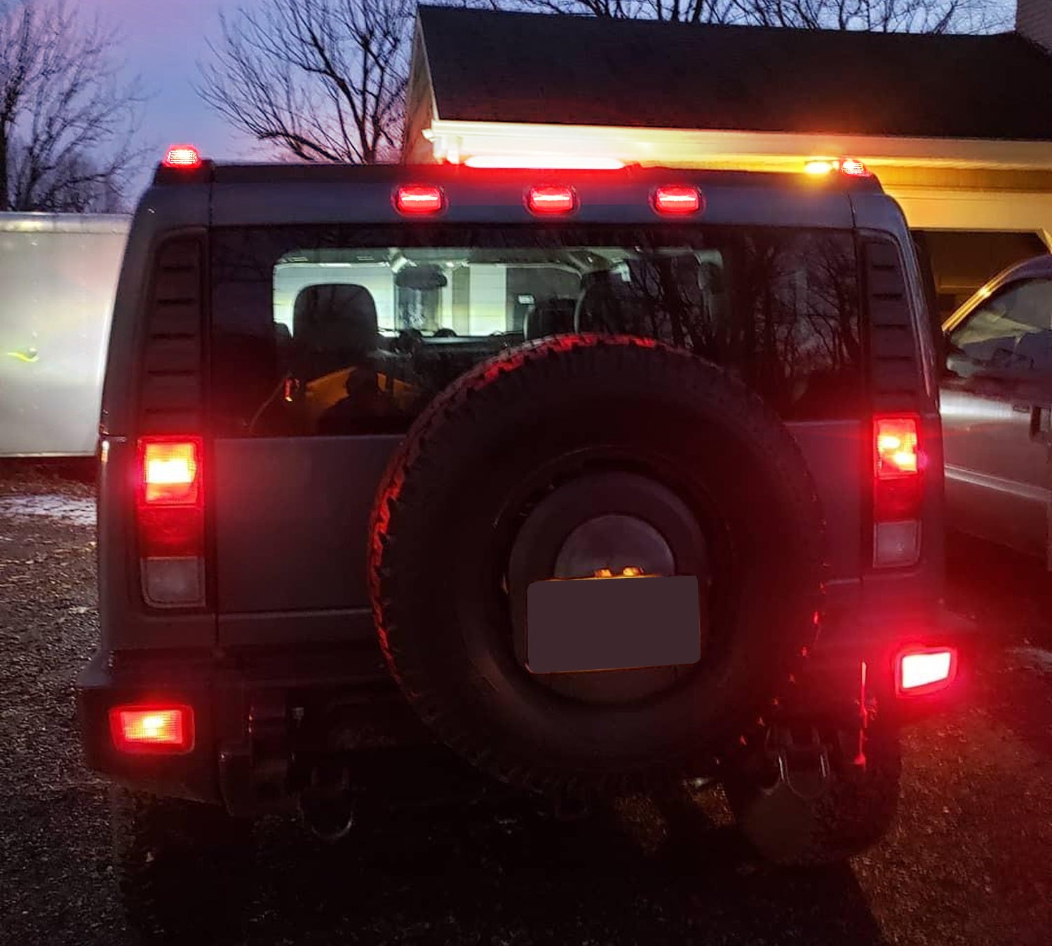 Dark Red Lens Full LED 3rd Brake Light Compatible with Chevy H2 Suburban Tahoe Yukon Jimmy Blazer - High Visibility Safety Upgrade for Night Driving & Off-Road Adventures