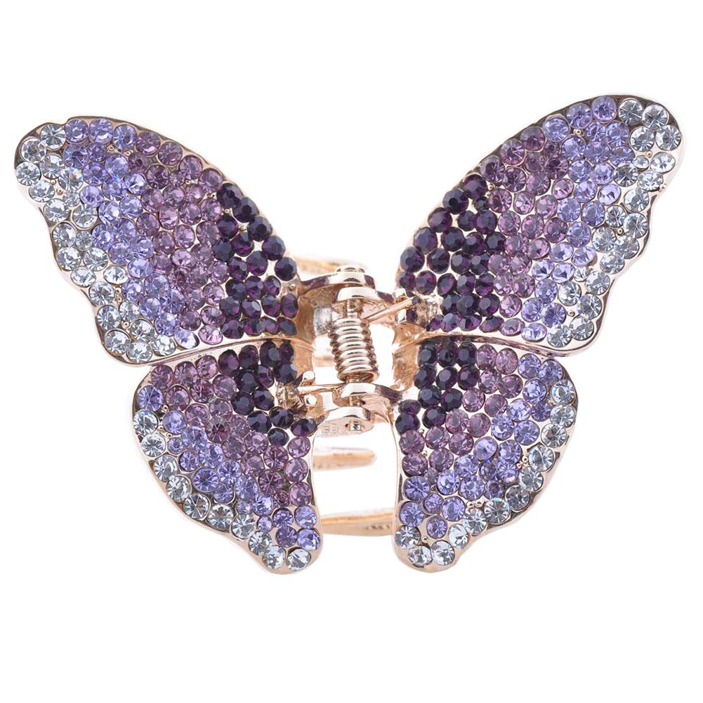 LINJIE JEWELRY HP301 Vintage Butterfly Hair Claw Clip for Women & Girls - Perfect for Parties, Weddings & Everyday Hairstyles