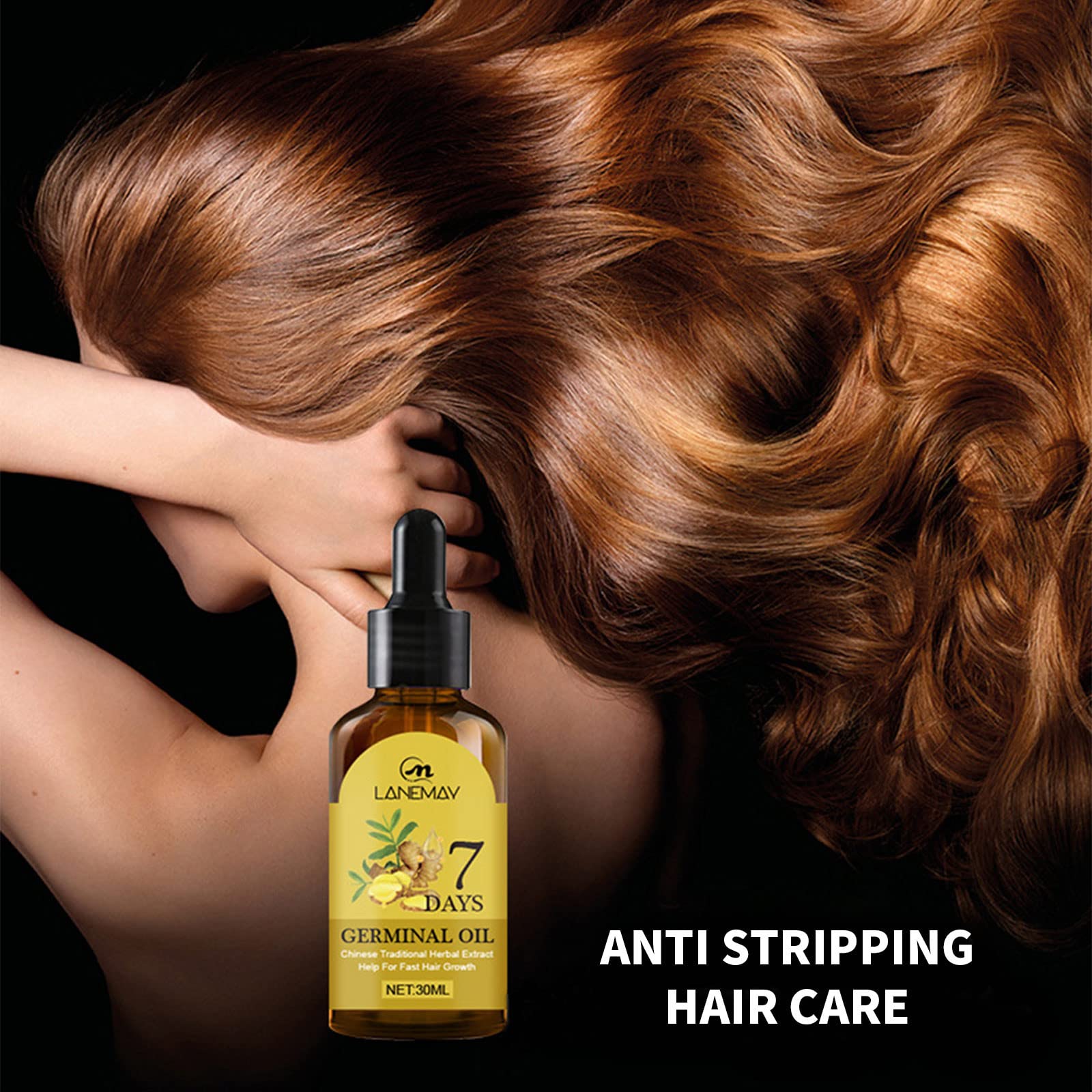 **Ginger Hair Growth Oil for Women & Men - Natural Hair Treatment Serum to Stop Hair Loss, Promote Thicker & Healthier Hair - Ideal for Daily Scalp Care & Thinning Hair Treatment (Yellow)**    **Usage Scenarios:** Perfect for daily hair care routines, promoting thicker hair growth, reducing hair loss, and improving scalp health for both men and women.