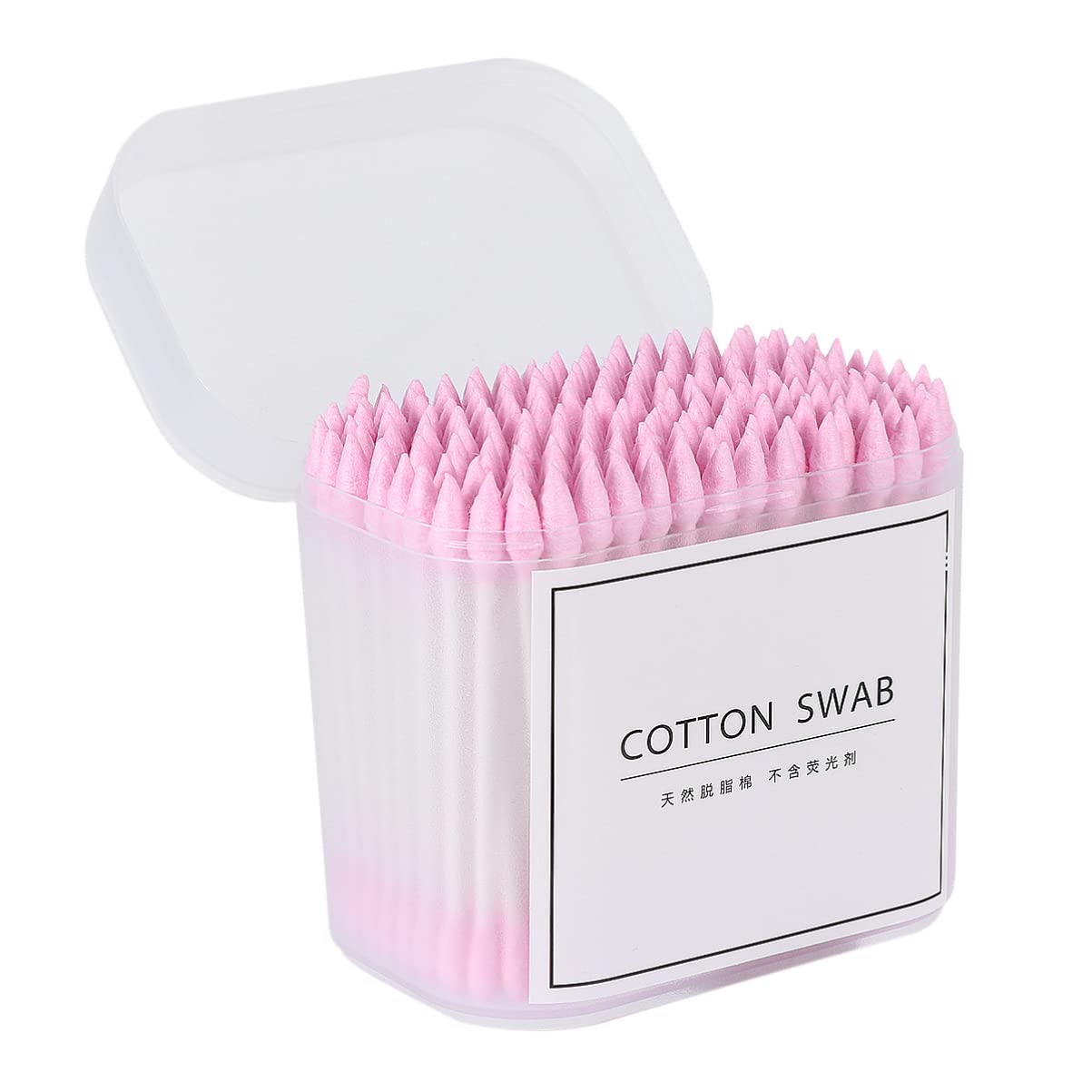 400Pcs (2 Boxes) Double-Tipped Cotton Swabs - Disposable Cosmetic & Beauty Cotton-Tipped Applicators for Makeup, Jewelry Cleaning, Ear Care & Multipurpose Use | Soft Pink | Perfect for Salon, Home & Travel