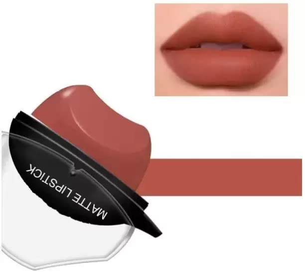 Elecsera Waterproof Long-Lasting Non-Stick Lipstick - Matte Brown (10g) for Everyday Wear, Date Night & Special Occasions