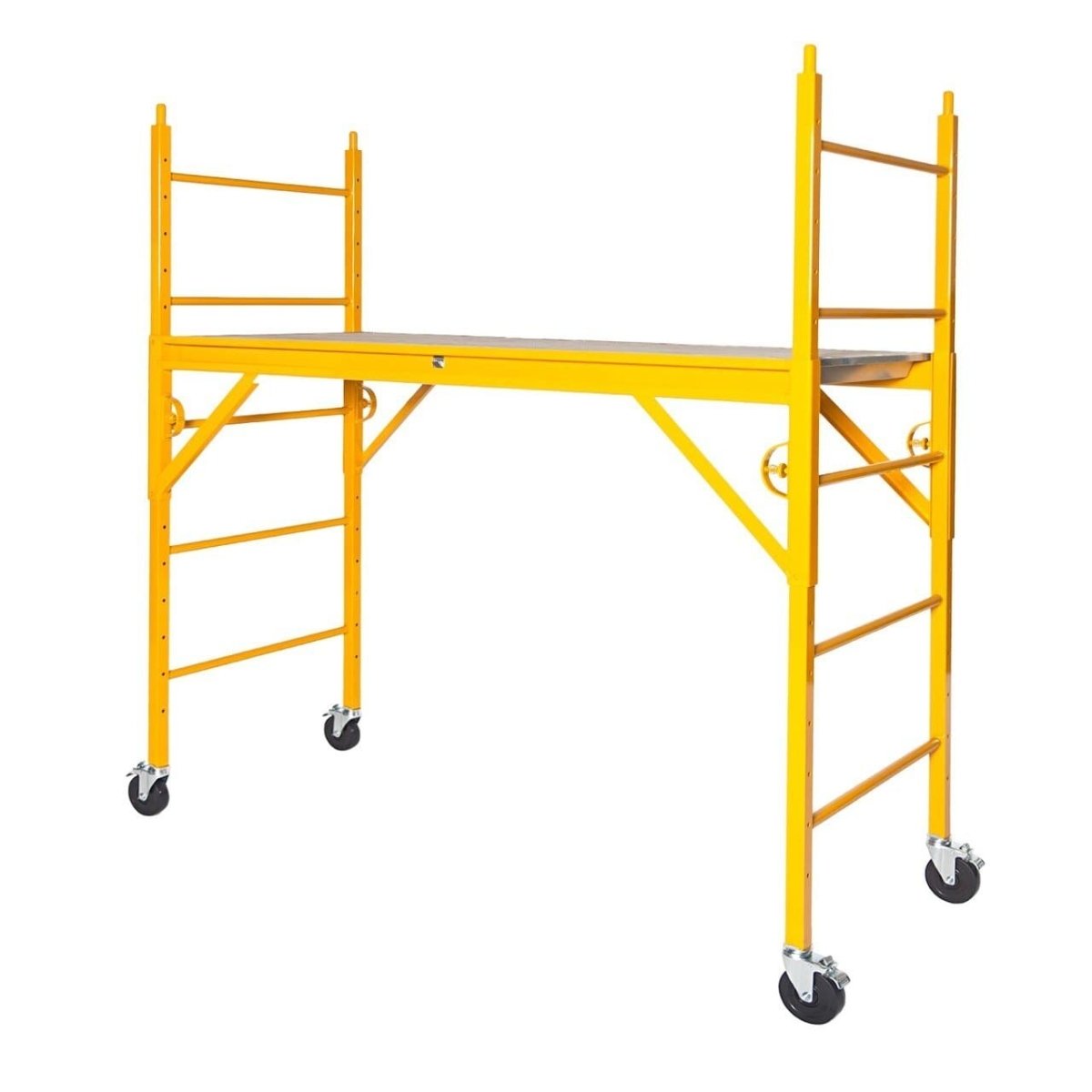 660 Elite Scaffold - Heavy Duty Aluminum Scaffolding Platform for Construction, Painting & Home Renovation | Adjustable Height, Non-Slip Surface | Perfect for DIY Projects, Roofing & Interior Work