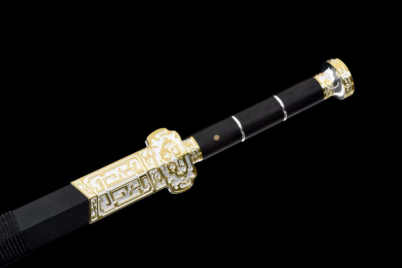 Ruyi Jian Sword - Hand Forged High Carbon Steel Blue Blade with Alloy Fittings & Full Tang - Perfect for Martial Arts Training, Cosplay, and Collectors