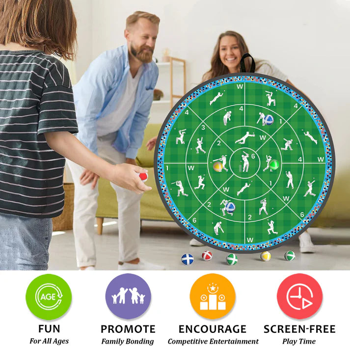 Premium Cricket Dart Game Set - Professional Steel Tip Darts with Bristle Dartboard for Home & Pub - Perfect for Parties, Game Nights & Sports Bars