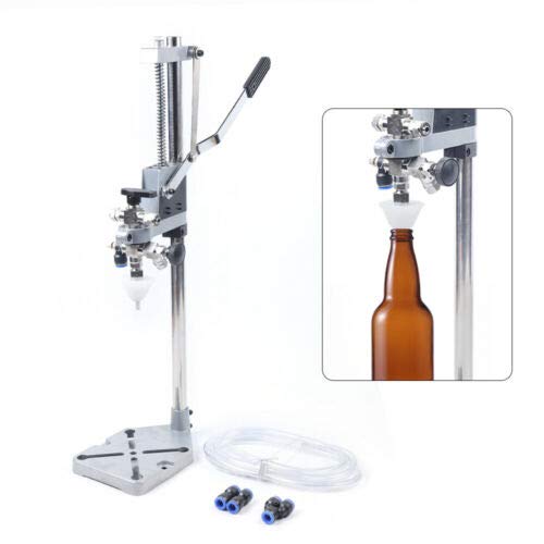 DYRABREST Counter Pressure Bottle Filler - Stainless Steel Beer & Wine Bottling Tool - Manual Liquid Filling Machine for Glass, Plastic, and Convoluted Bottles - Perfect for Homebrewing, Craft Beer, and Winemaking