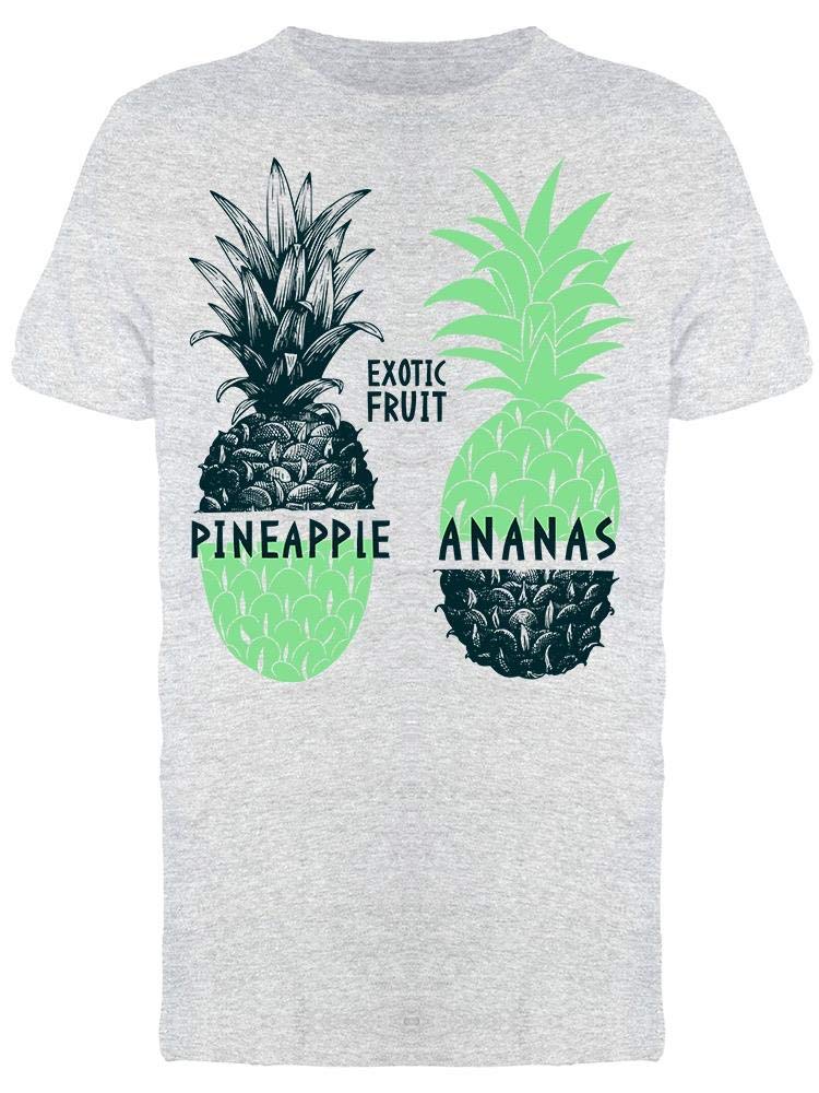 Smartprints Exotic Pineapple Print T-Shirt for Men - Soft Cotton Graphic Tee for Summer, Beach & Tropical Vacations