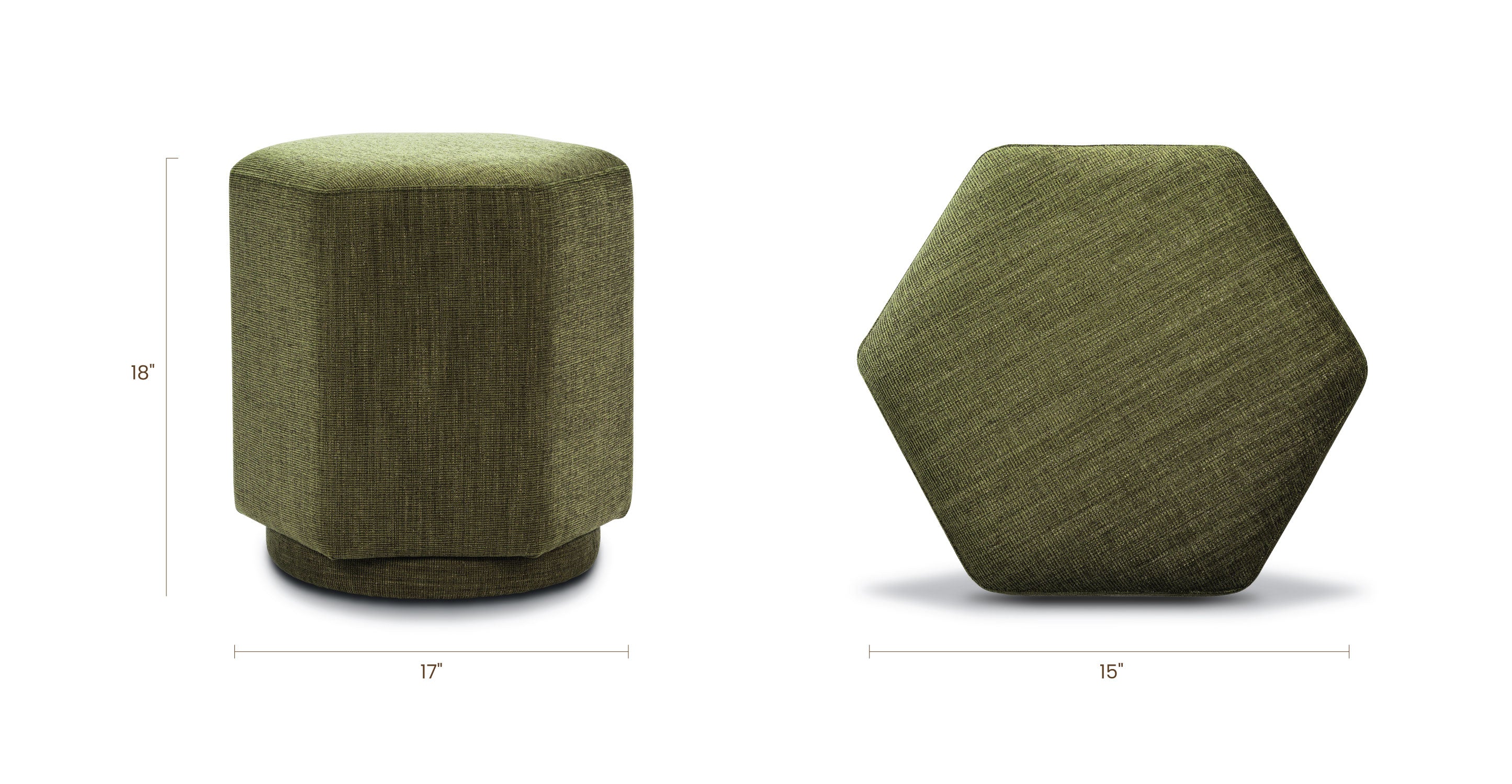 Hexagon Ottoman Storage Cube - Modern Geometric Footrest Pouf with Removable Cover for Living Room, Bedroom, Nursery | Multi-Functional Seat & Stylish Home Decor