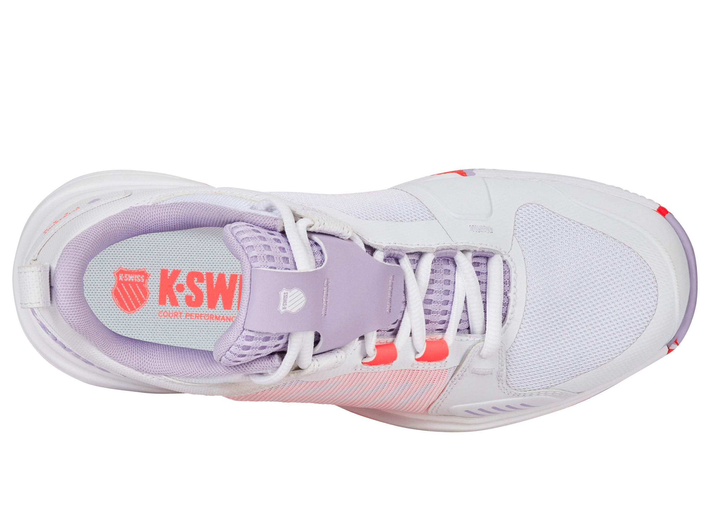 ULTRASHOT TEAM Basketball Shoes for Men - White/Orchid Petal/Neon Blaze - High Performance Court Sneakers for Basketball, Training & Gym Workouts