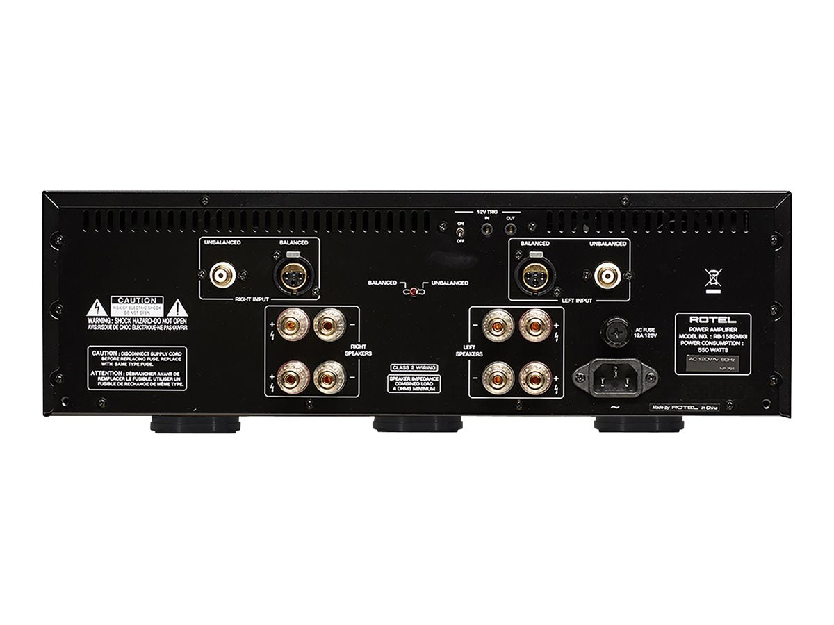Rotel RB-1582 MKII Stereo Power Amplifier - High-Fidelity Audio for Home Theater & Music Listening