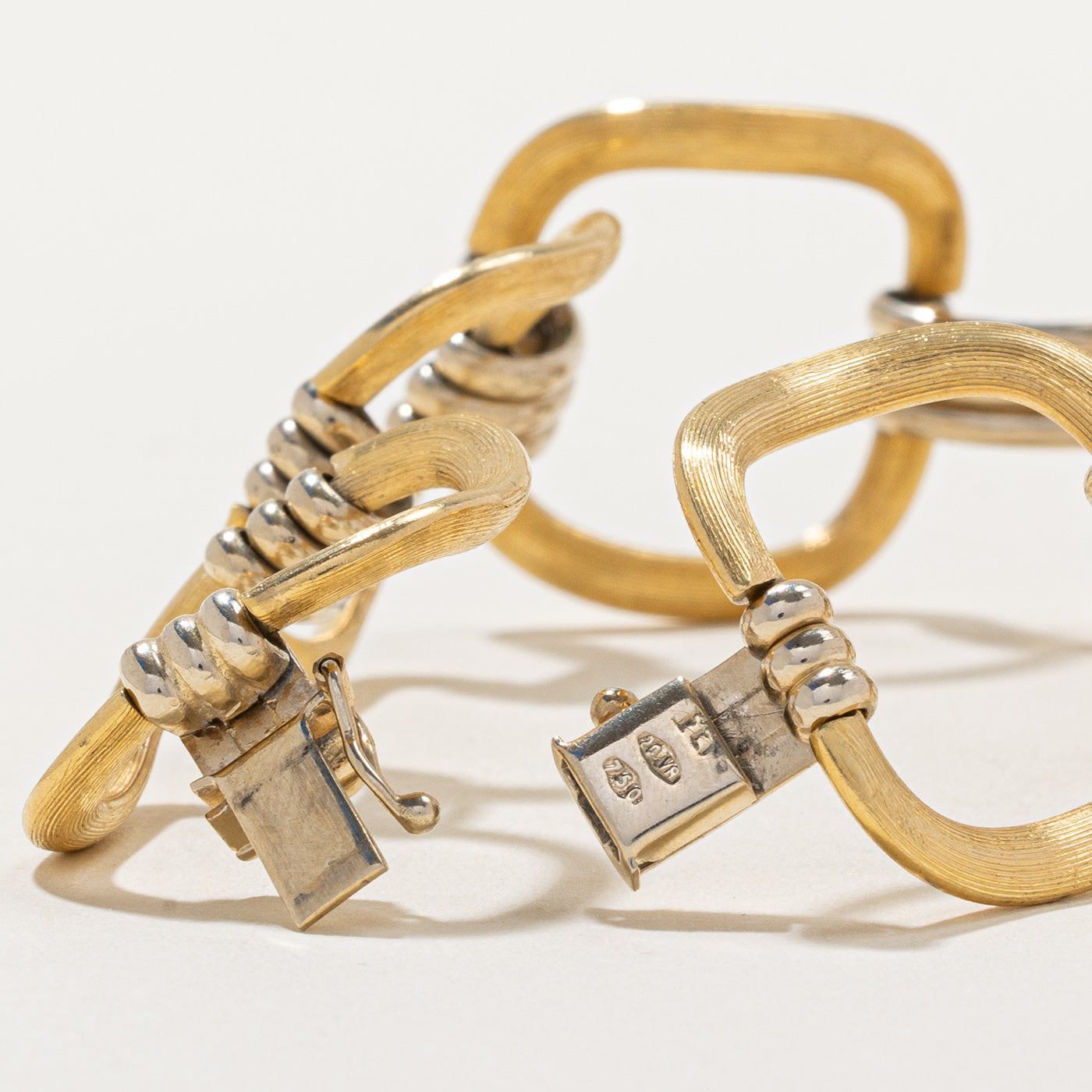 18K Two-Tone Gold Bracelet for Women | 7 Inches | Elegant Jewelry Gift for Anniversary, Birthday & Special Occasions