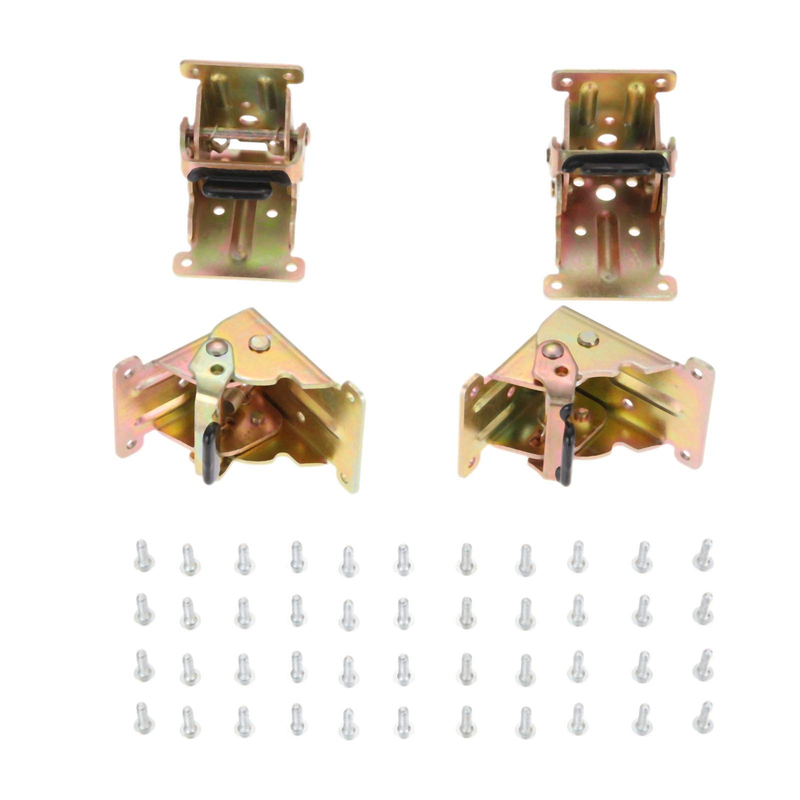 4Pcs 90 Degree Self-Locking Cabinet Hinges - Heavy Duty Iron Folding Hinge for Furniture, Dining Table, Lift Support & Cabinet Hardware - Perfect for Kitchen Cabinets, Wardrobes & DIY Furniture Projects