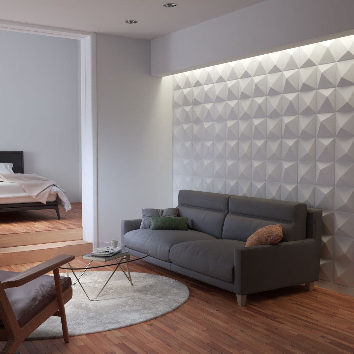 Ellis Wall Panel - Modern 3D Decorative Wall Tiles for Home & Office Interior Design | Perfect for Living Room, Bedroom, and Commercial Spaces