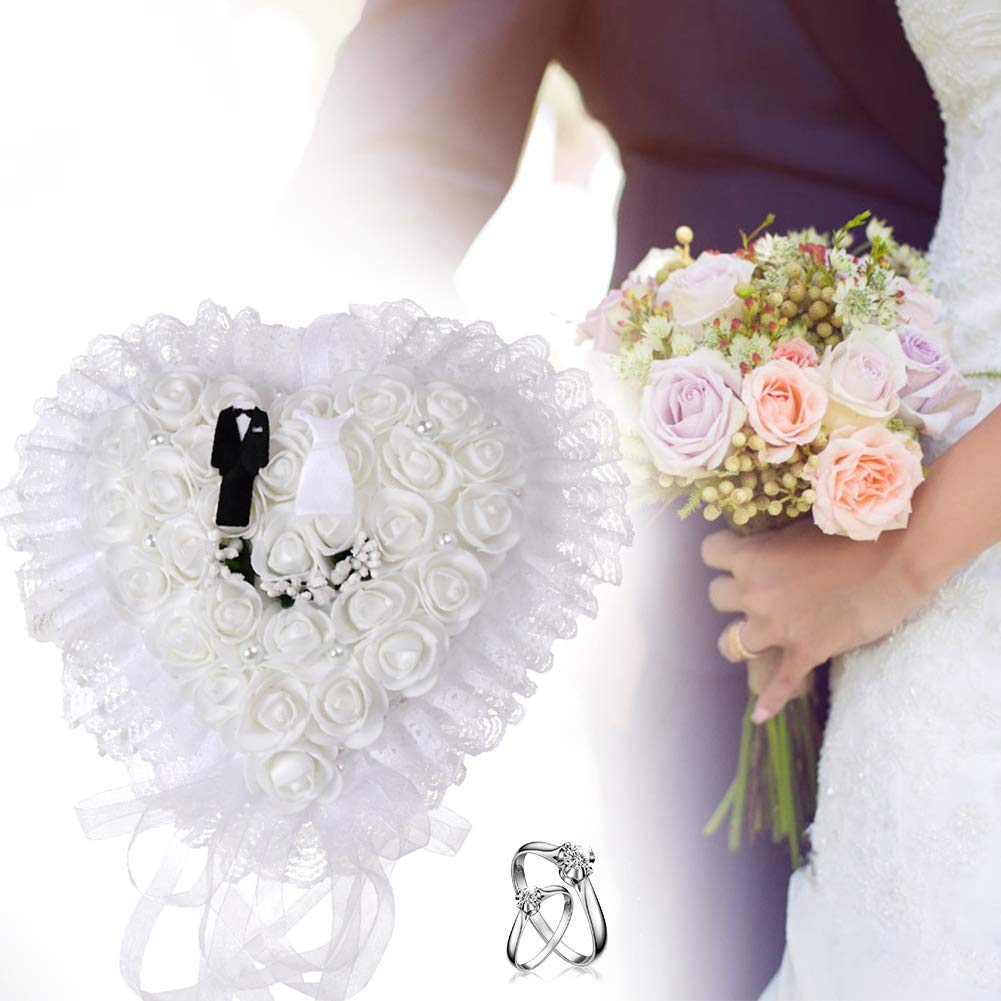Taidda 11x9.8x2.4 Inch White Heart Shaped Jewelry Box - Perfect Gift for Weddings, Anniversaries & Romantic Celebrations - Elegant Storage for Rings, Necklaces & Keepsakes