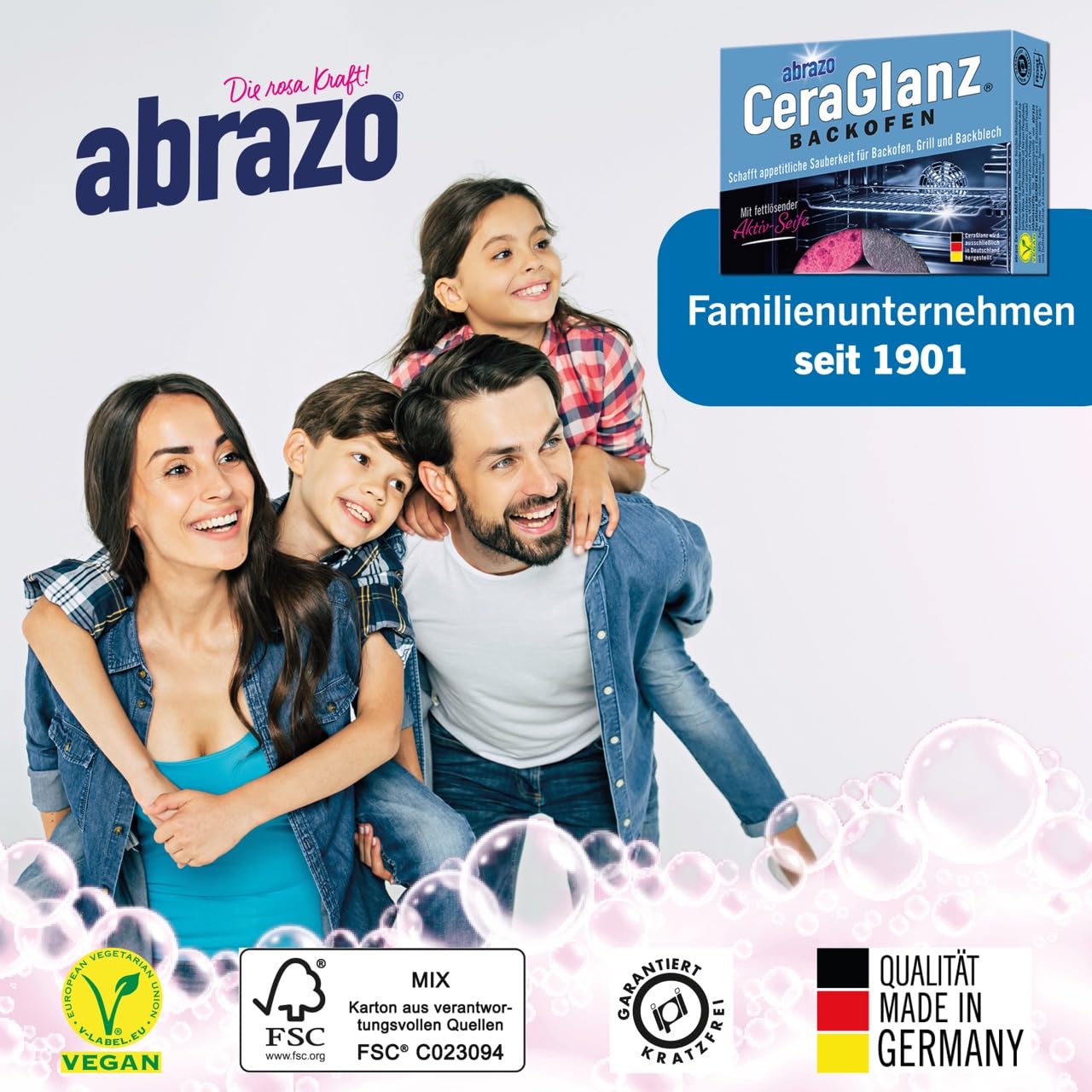 CeraGlanz Oven Cleaner - 4 Pack (2x2) | Antibacterial Oven Cleaner for Stubborn Grease & Grime | Safe & Effective for All Ovens | Perfect for Deep Cleaning, Kitchen Maintenance & Home Care