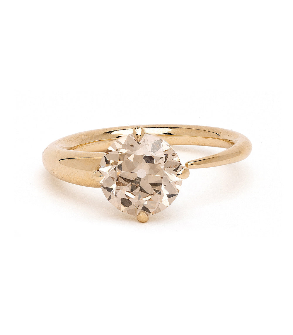 2 Carat Sloane Diamond Ring with Champagne Diamonds - Elegant Engagement & Wedding Ring for Women