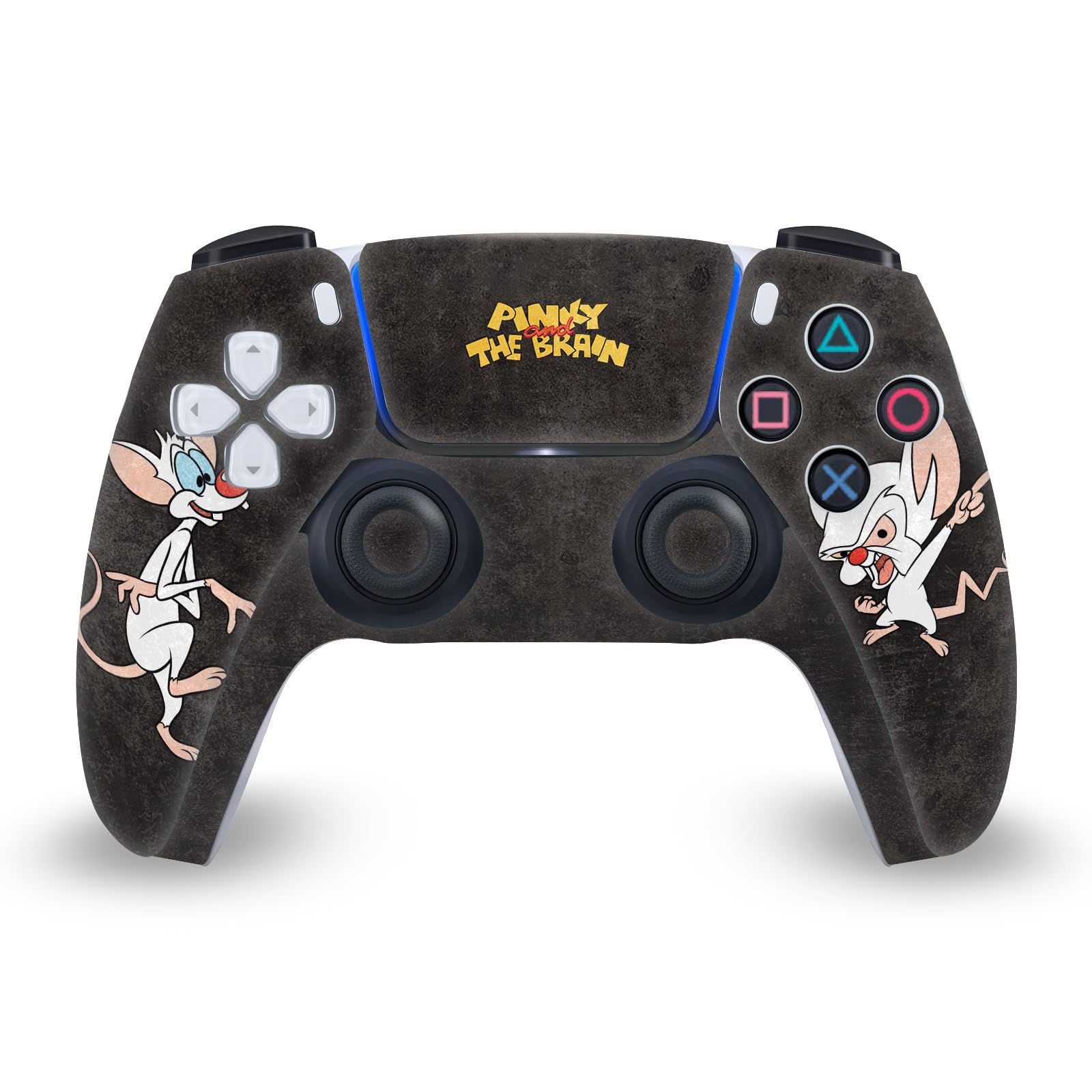 Official Animaniacs Pinky and The Brain Vinyl Art Skin Sticker for Playstation 5 PS5 Slim & Digital Edition Console & DualSense Controller - Gaming Decal, Protective Cover - Perfect for Gamers & Collectors