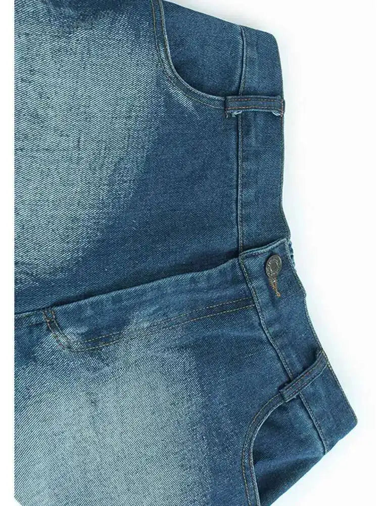 Women's Big Size Denim Vest & Wide Leg Pants Two-Piece Set - V-Neck Sleeveless Outfit for Spring/Fall 2025 | Casual Streetwear, Plus Size Fashion Trend | Perfect for Daily Wear, Office Outfits & Weekend Looks