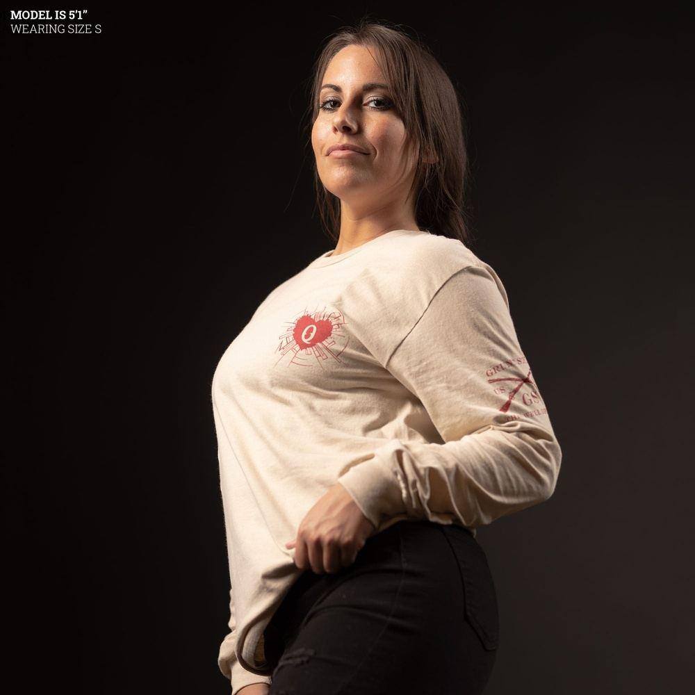 Women's Heart and Soul of a Warrior Long Sleeve T-Shirt - Inspirational Motivational Top for Fitness, Yoga & Everyday Wear